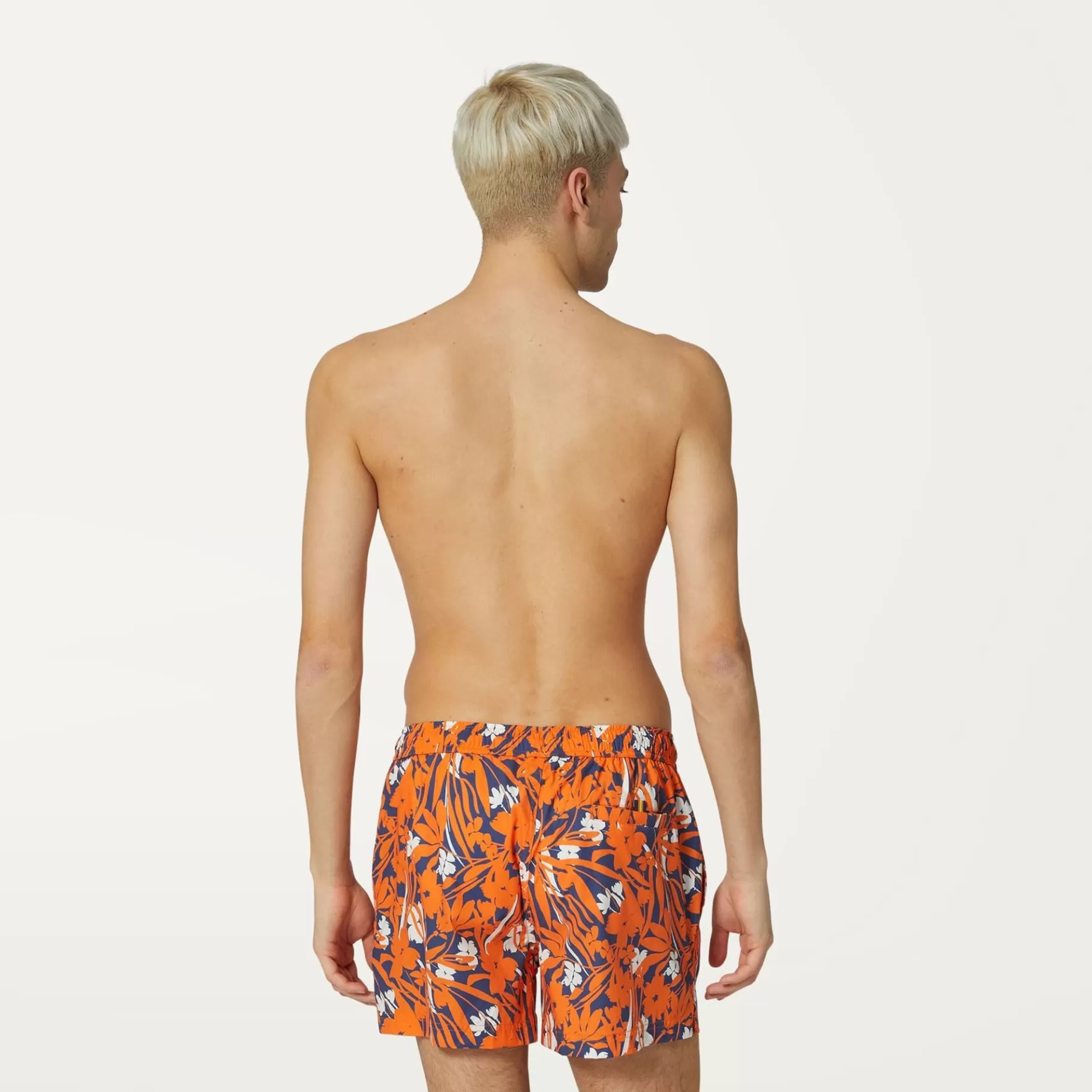 Swimwear*K-WAY Airy Graphic - Bathing Suits - Swimming Trunk - Man - Flowers Blue Orange