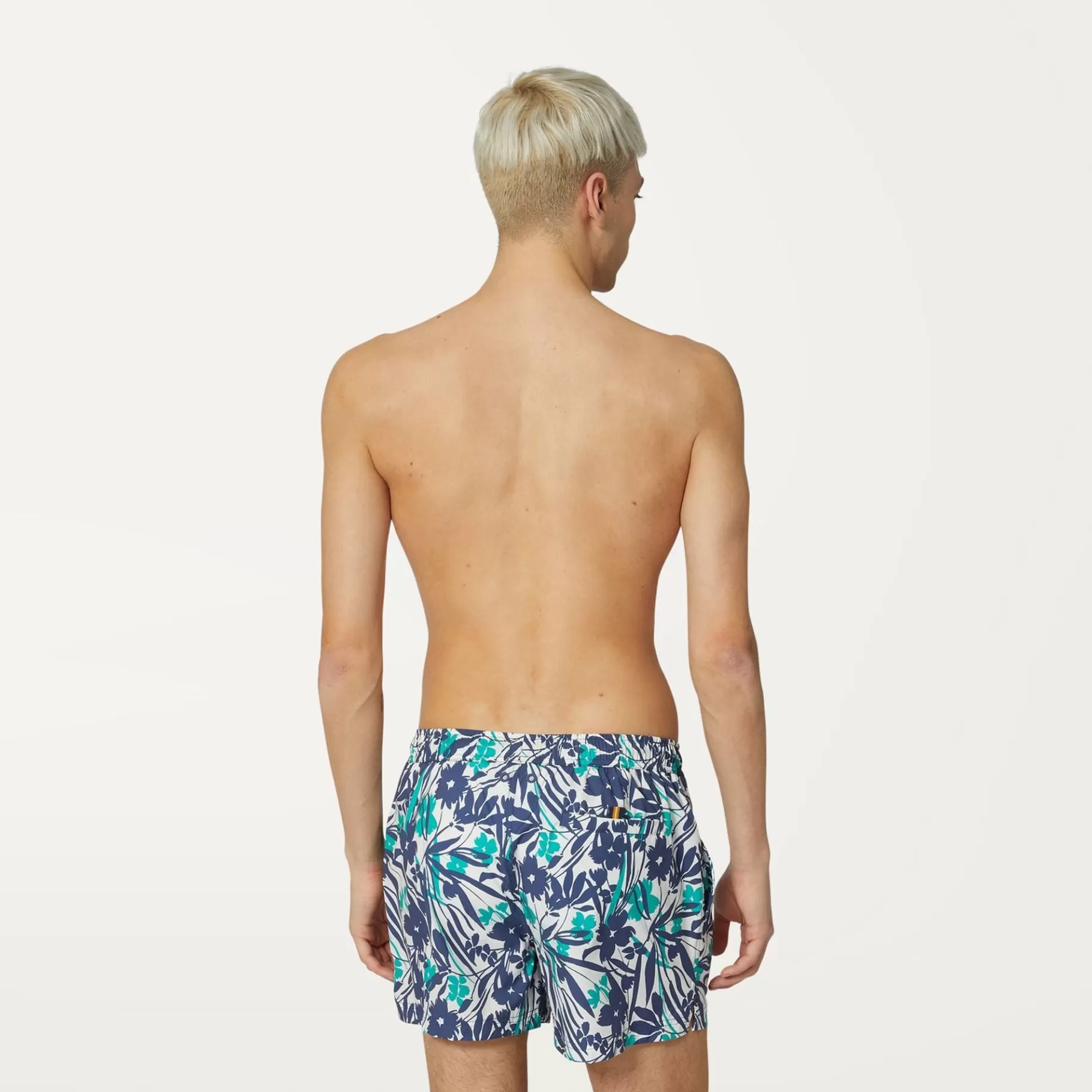 Swimwear*K-WAY Airy Graphic - Bathing Suits - Swimming Trunk - Man - Flowers White Indigo