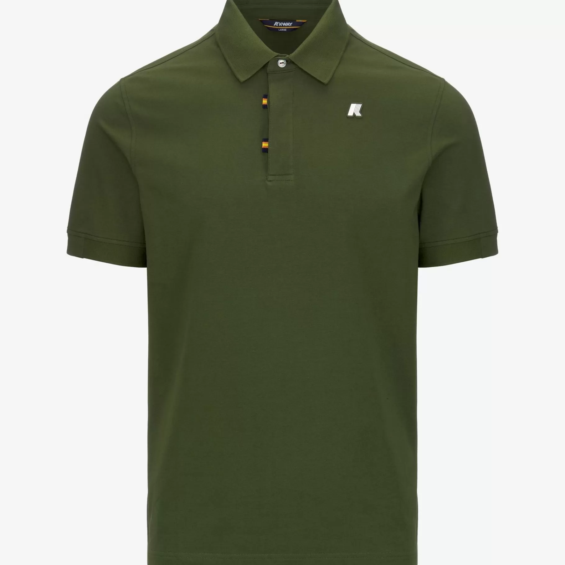 Polo Shirts*K-WAY Alderic Stretch Jersey - Polo Shirts - Polo - Man - Green Cypress