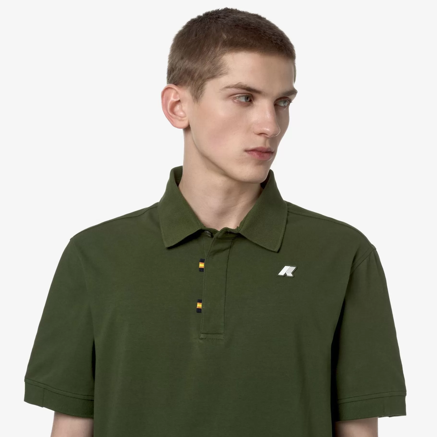 Polo Shirts*K-WAY Alderic Stretch Jersey - Polo Shirts - Polo - Man - Green Cypress