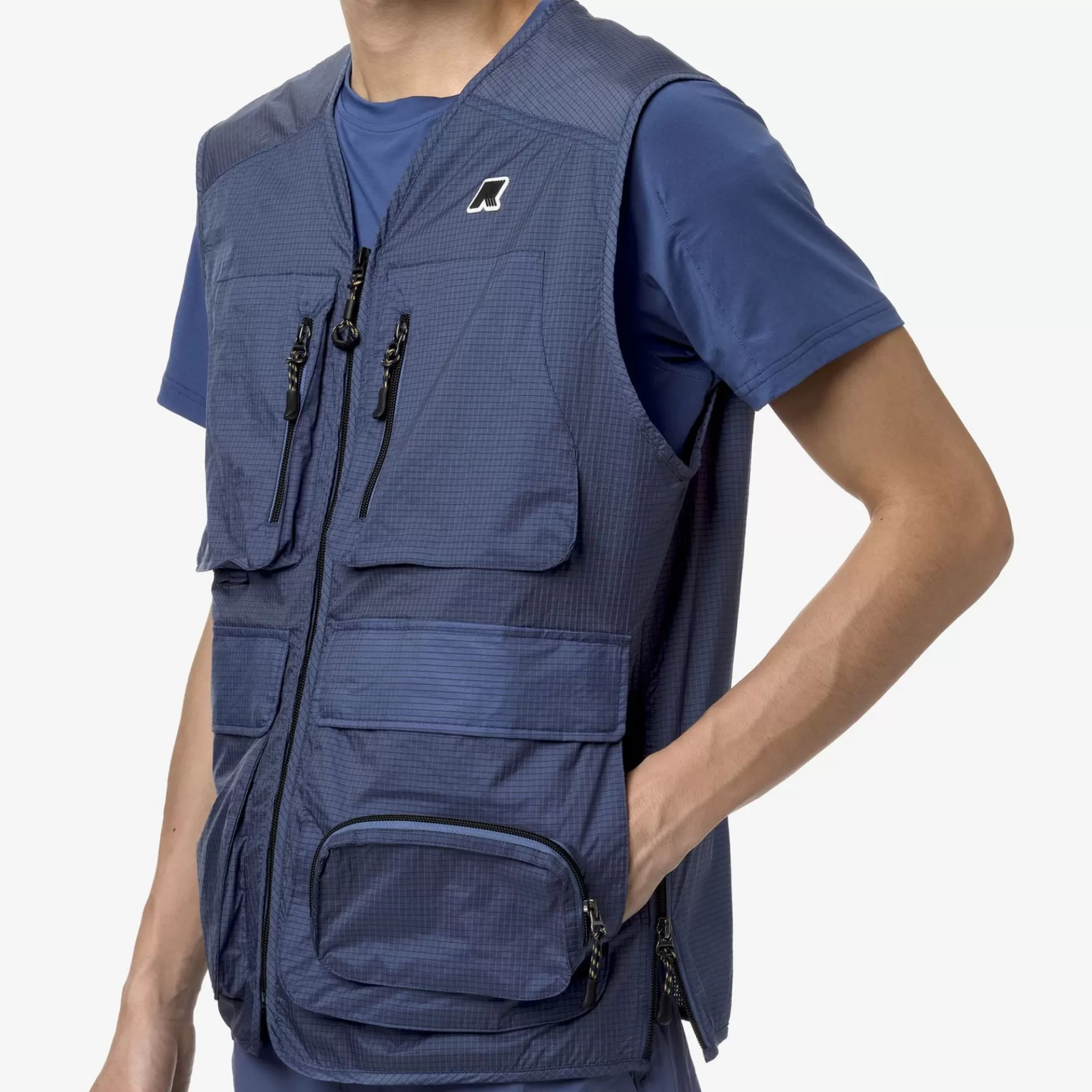 Vests*K-WAY Allos - Jackets - Vest - Unisex - Blue Fiord Ripstop