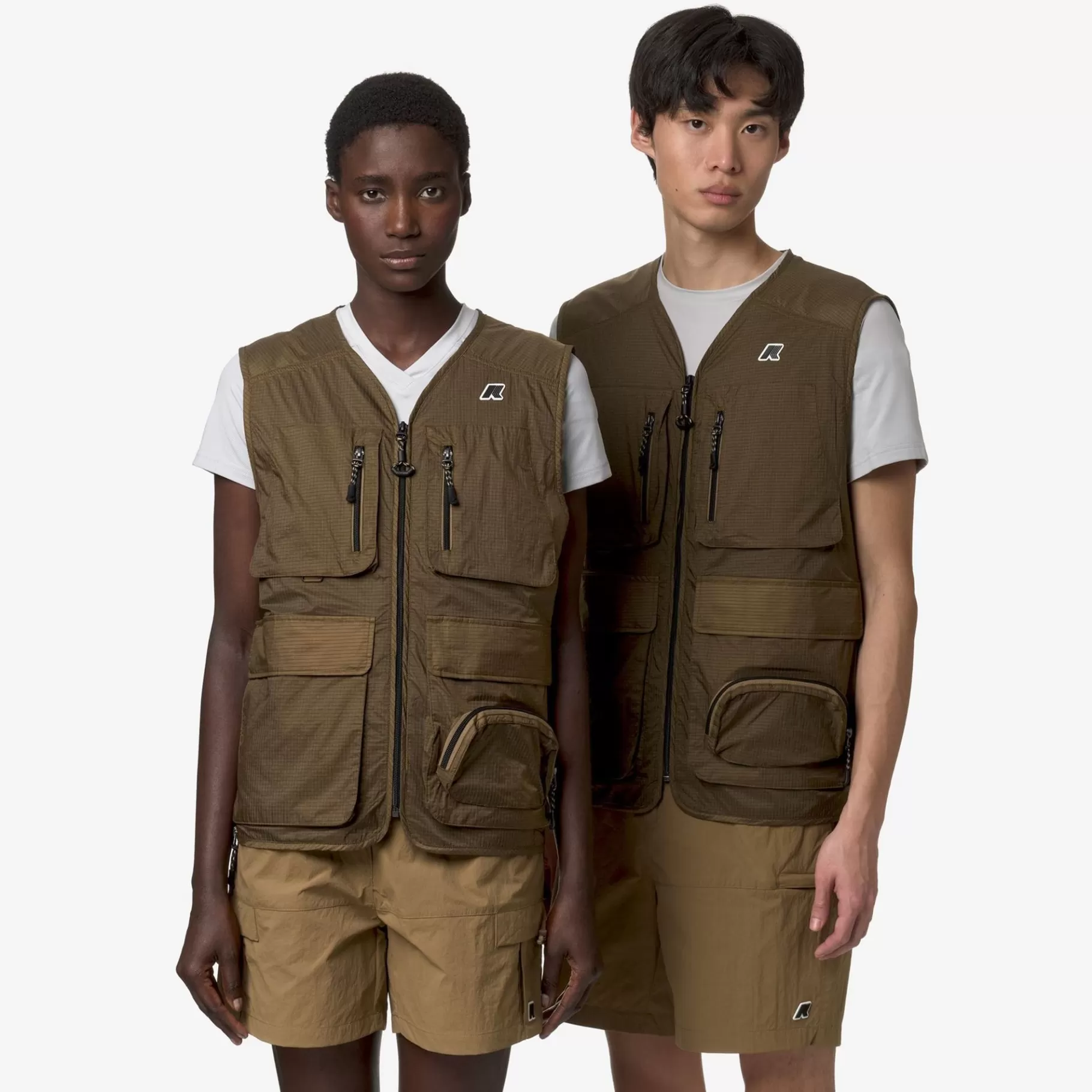 Vests*K-WAY Allos - Jackets - Vest - Unisex - Brown Corda Ripstop