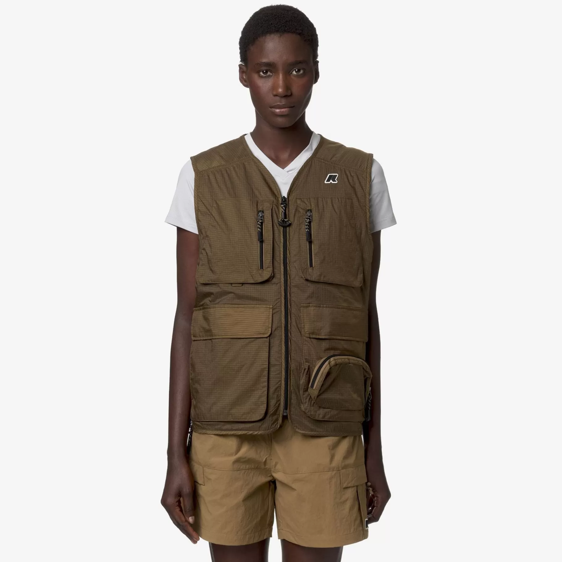 Vests*K-WAY Allos - Jackets - Vest - Unisex - Brown Corda Ripstop