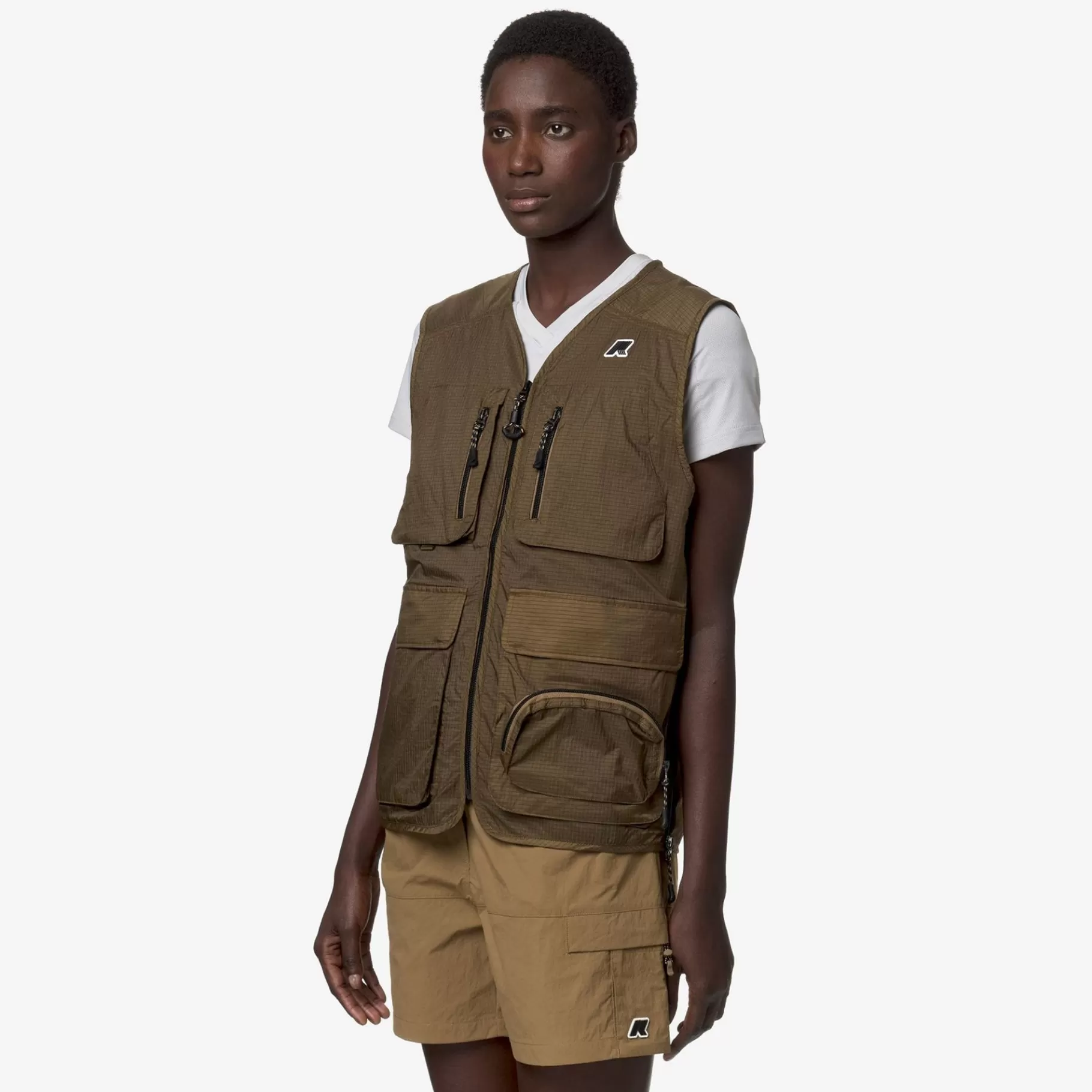Vests*K-WAY Allos - Jackets - Vest - Unisex - Brown Corda Ripstop