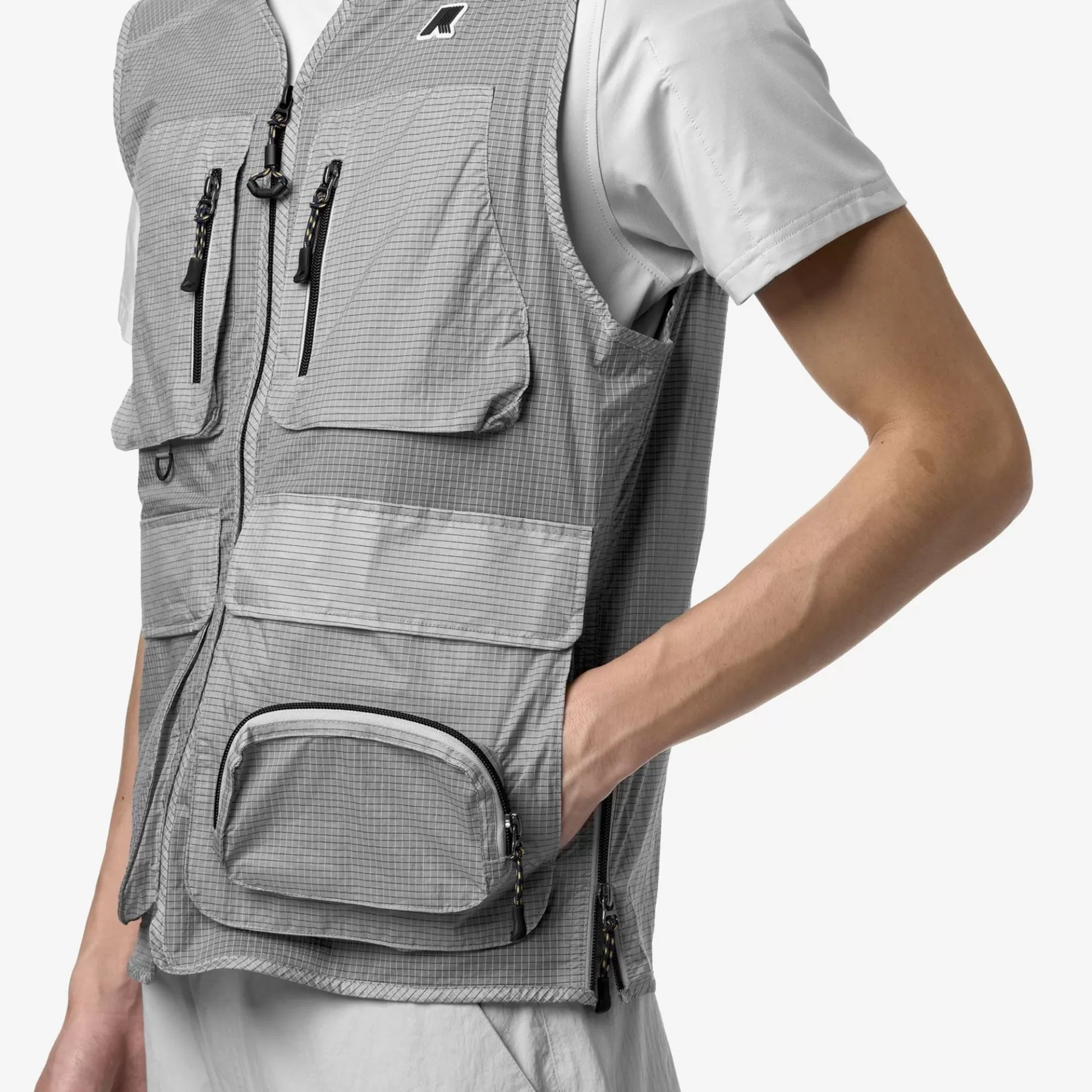 Vests*K-WAY Allos - Jackets - Vest - Unisex - Grey Ash Ripstop