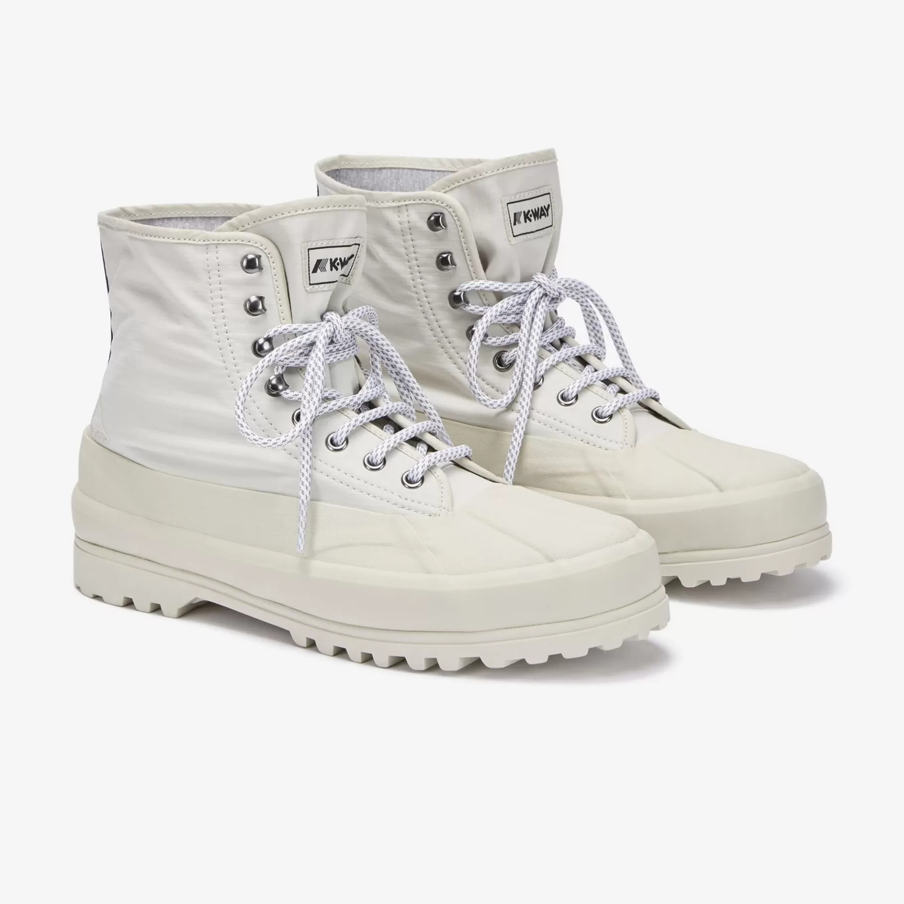 Ankle Boots*K-WAY Alpina Bonded Ripstop Jersey - Ankle Boots - Laced - Unisex - Beige Lt