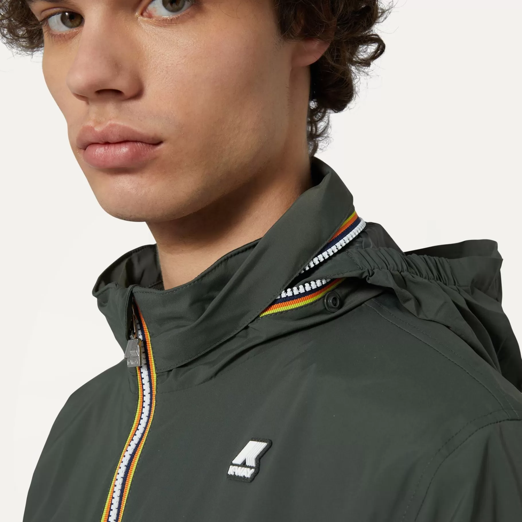 Short Jackets*K-WAY Amaurystretch Nylon Jersey - Jackets - Short - Man - Green Blackish