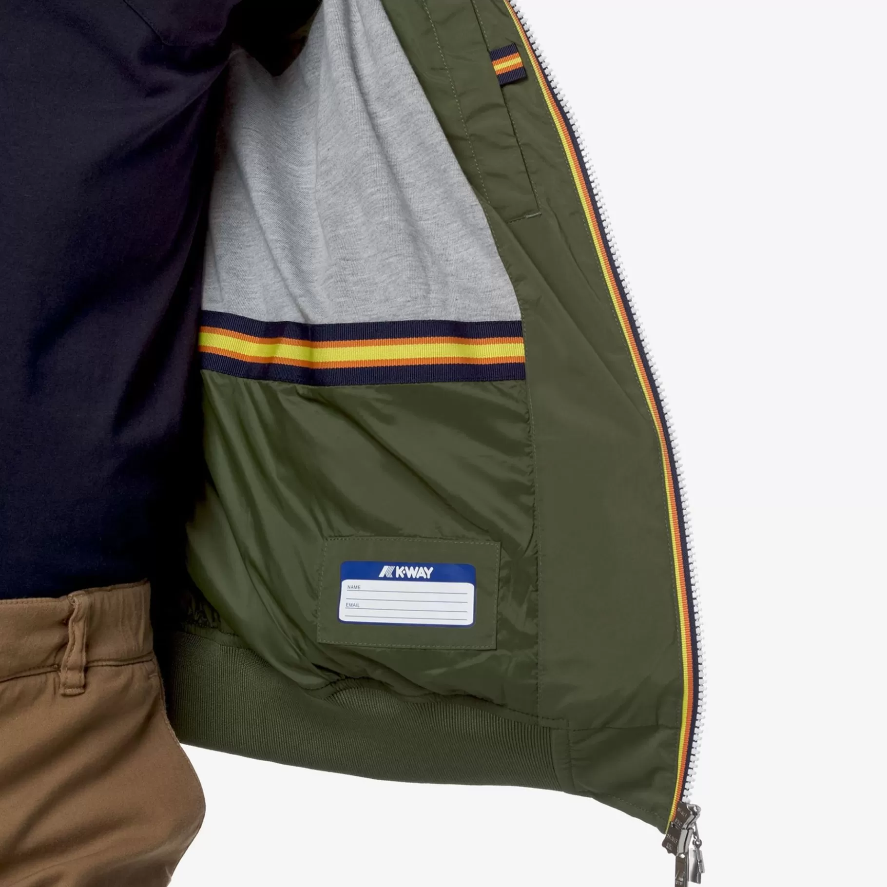 Short Jackets*K-WAY Amaurystretch Nylon Jersey - Jackets - Short - Man - Green Cypress