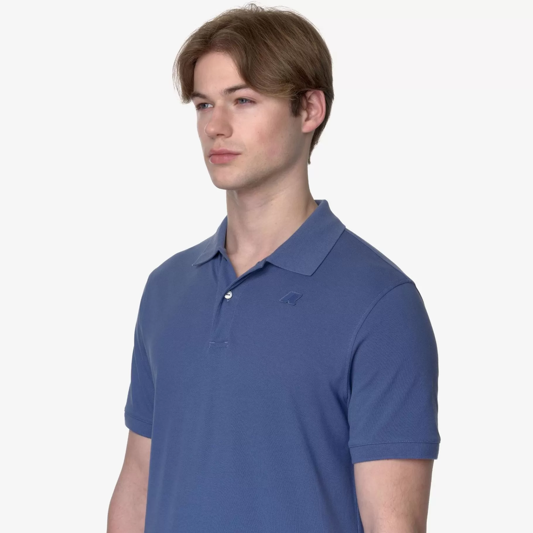 Polo Shirts*K-WAY Amedee Pique - Polo Shirts - Polo - Man - Blue Fiord