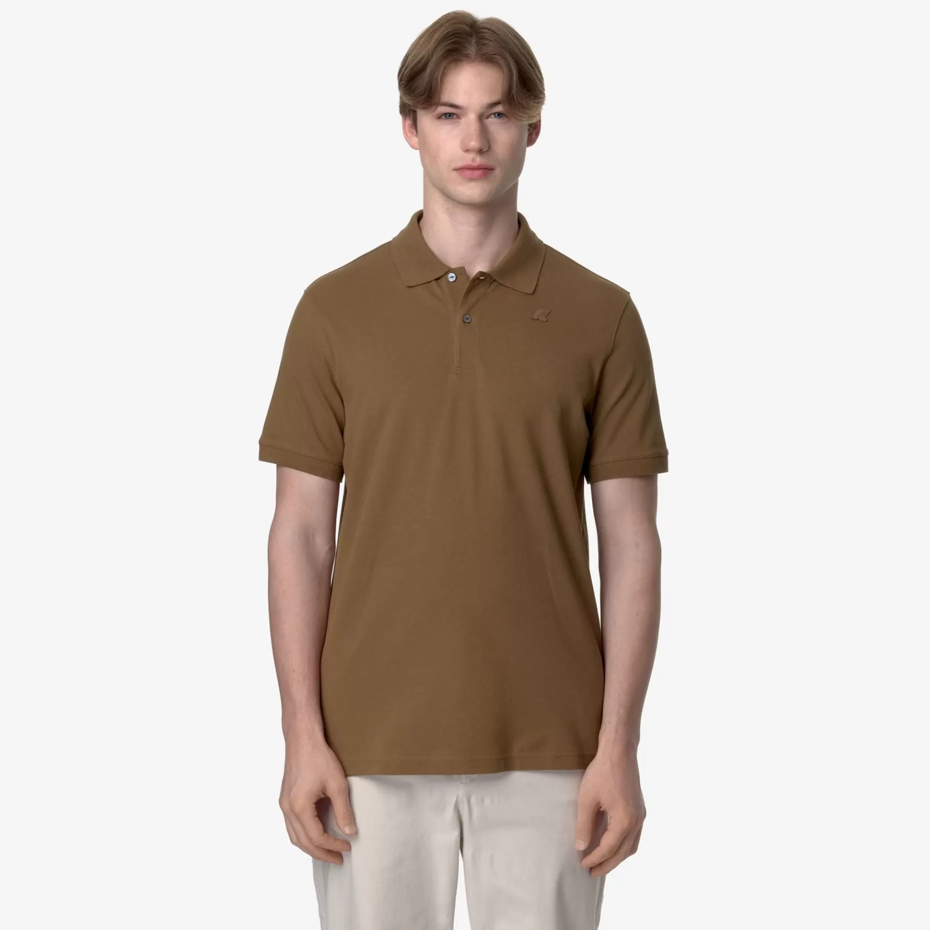 Polo Shirts*K-WAY Amedee Pique - Polo Shirts - Polo - Man - Brown Corda
