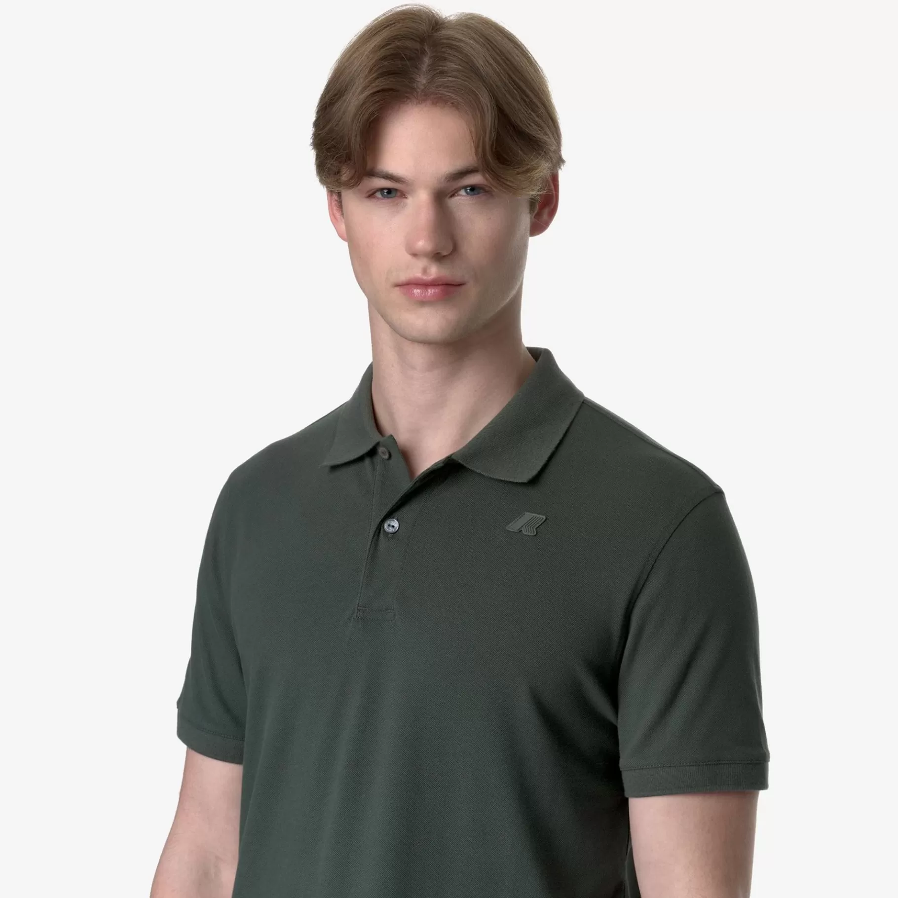 Polo Shirts*K-WAY Amedee Pique - Polo Shirts - Polo - Man - Green Blackish