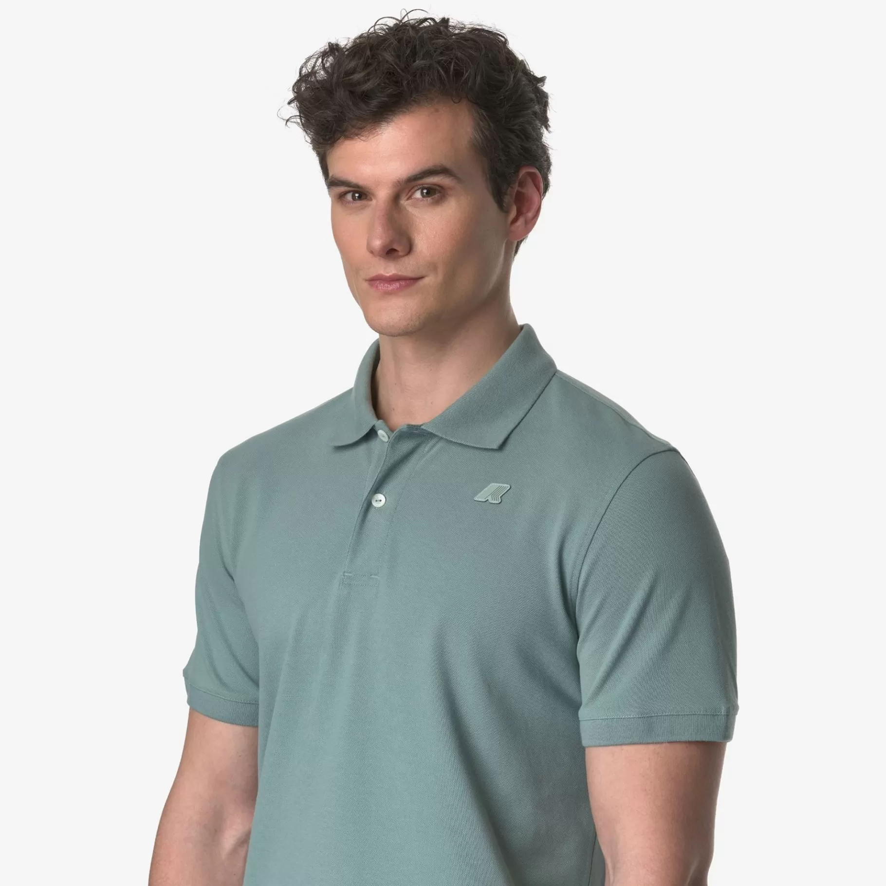 Polo Shirts*K-WAY Amedee Pique - Polo Shirts - Polo - Man - Green Mold