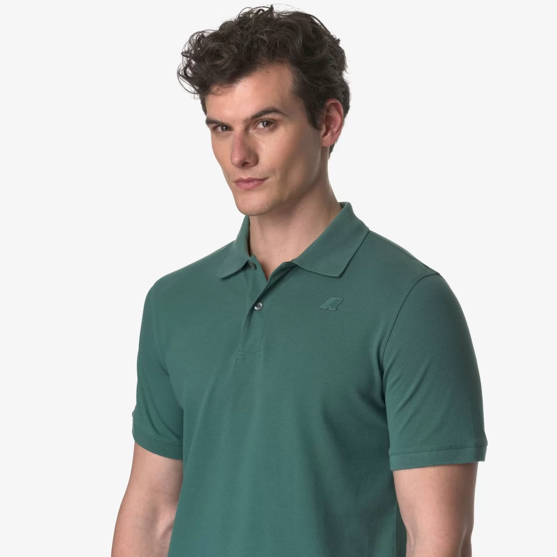 Polo Shirts*K-WAY Amedee Pique - Polo Shirts - Polo - Man - Green Palm