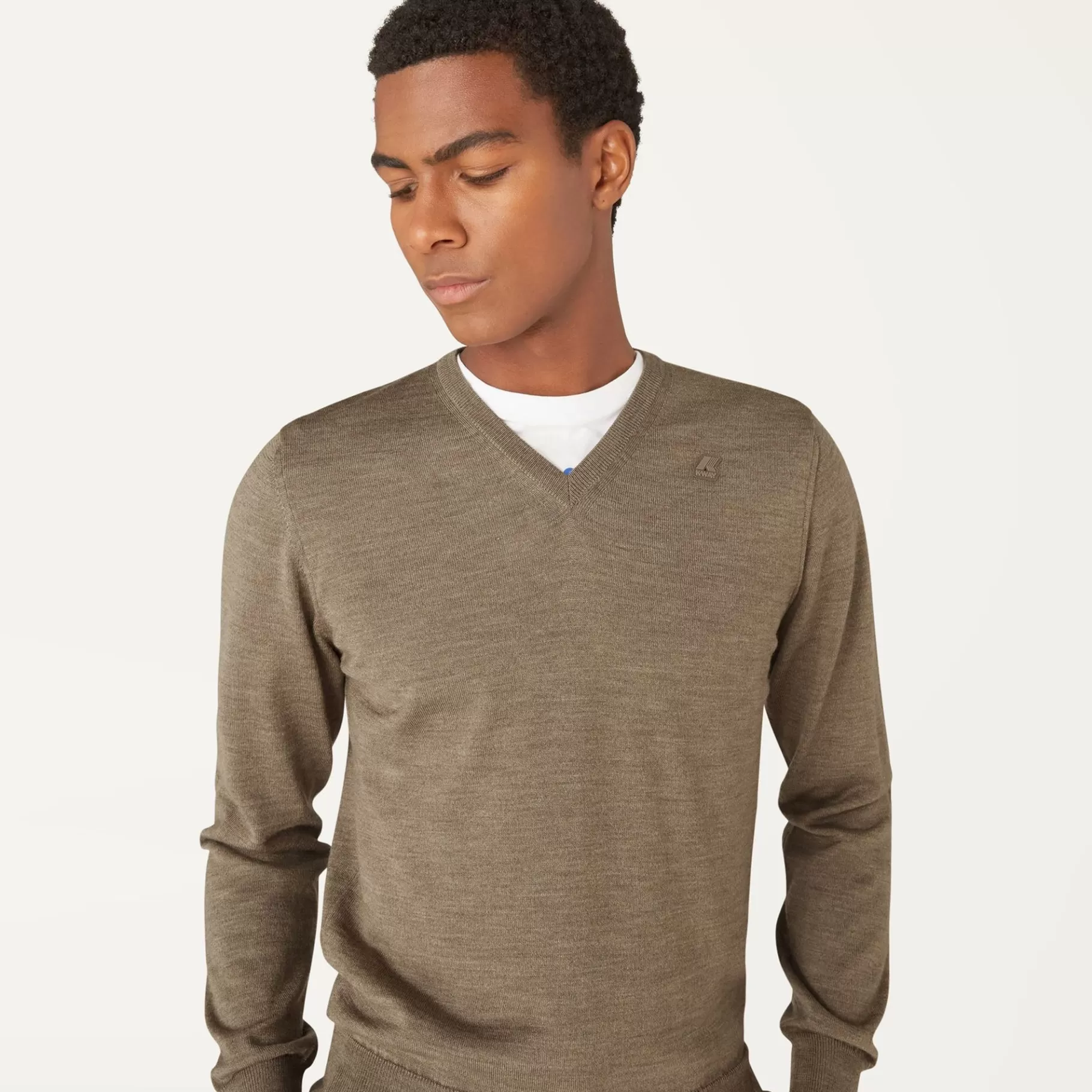 Jumpers & Pullovers*K-WAY Antoine Merino - Knitwear - Pullover - Man - Beige Taupe