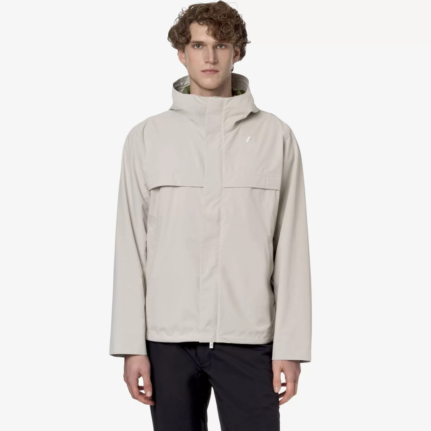 Short Jackets*K-WAY Arnaud Eco Sd Contrast - Jackets - Short - Man - Beige L-Green C