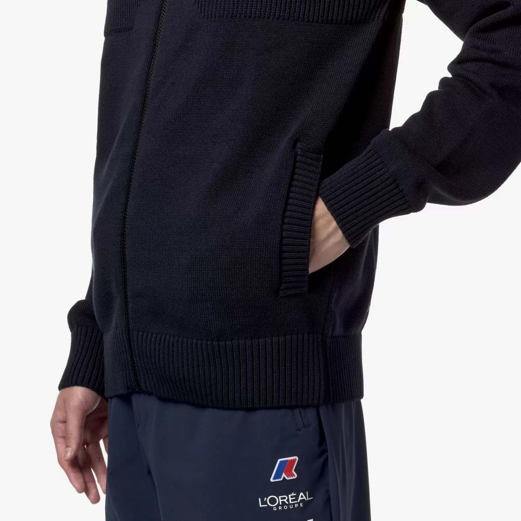 Jumpers & Pullovers*K-WAY Ault Orient Express Team Ac - Knitwear - Jacket - Unisex - Blue Dress