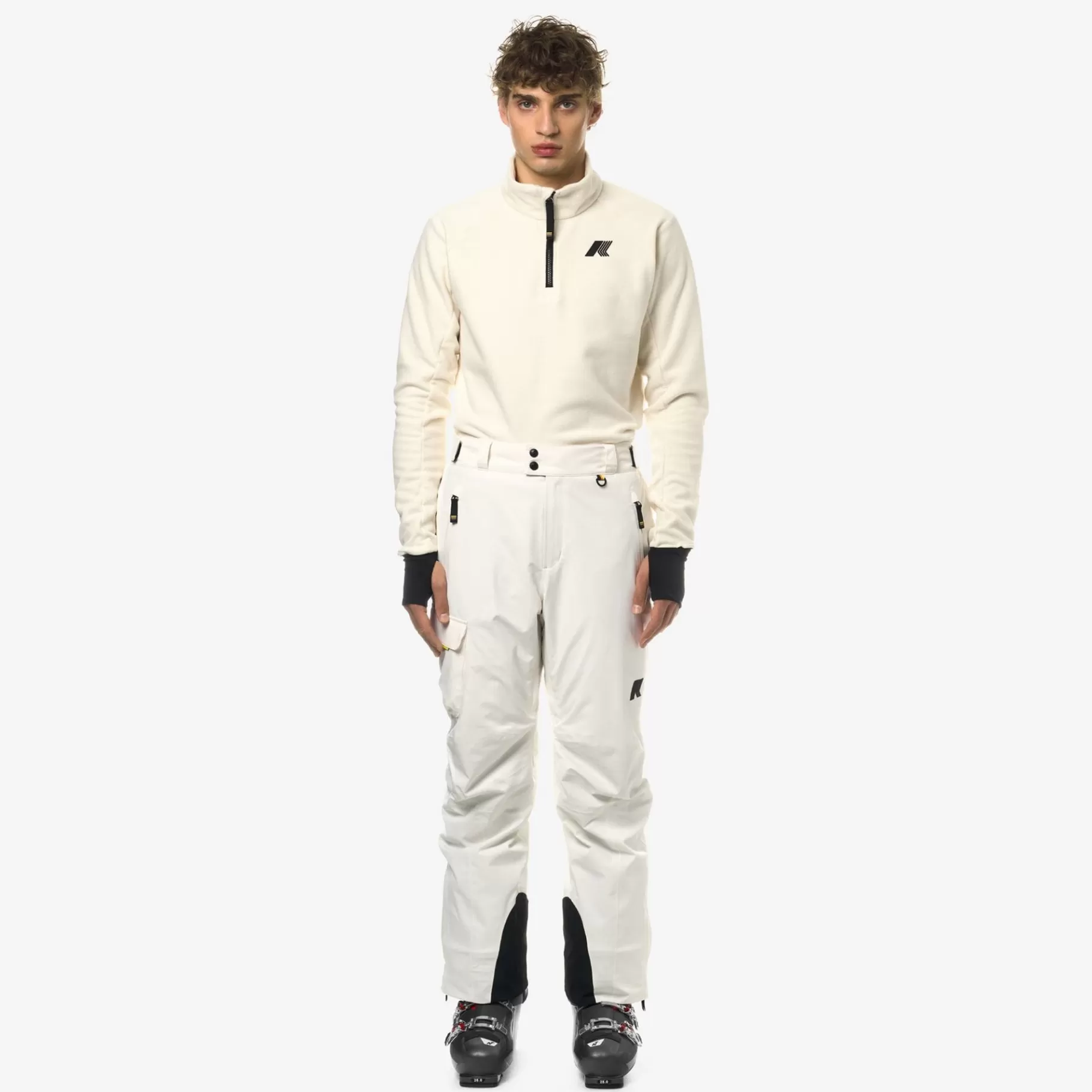 Trousers*K-WAY Avrieux Micro Twill 2 Layers - Pants - Sport Trousers - Man - White Gardenia