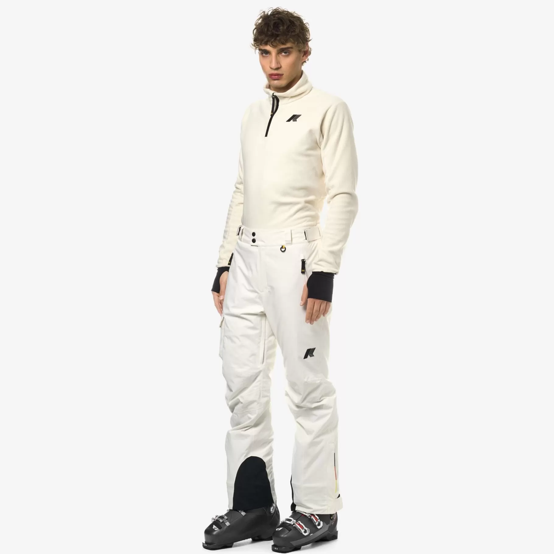 Trousers*K-WAY Avrieux Micro Twill 2 Layers - Pants - Sport Trousers - Man - White Gardenia