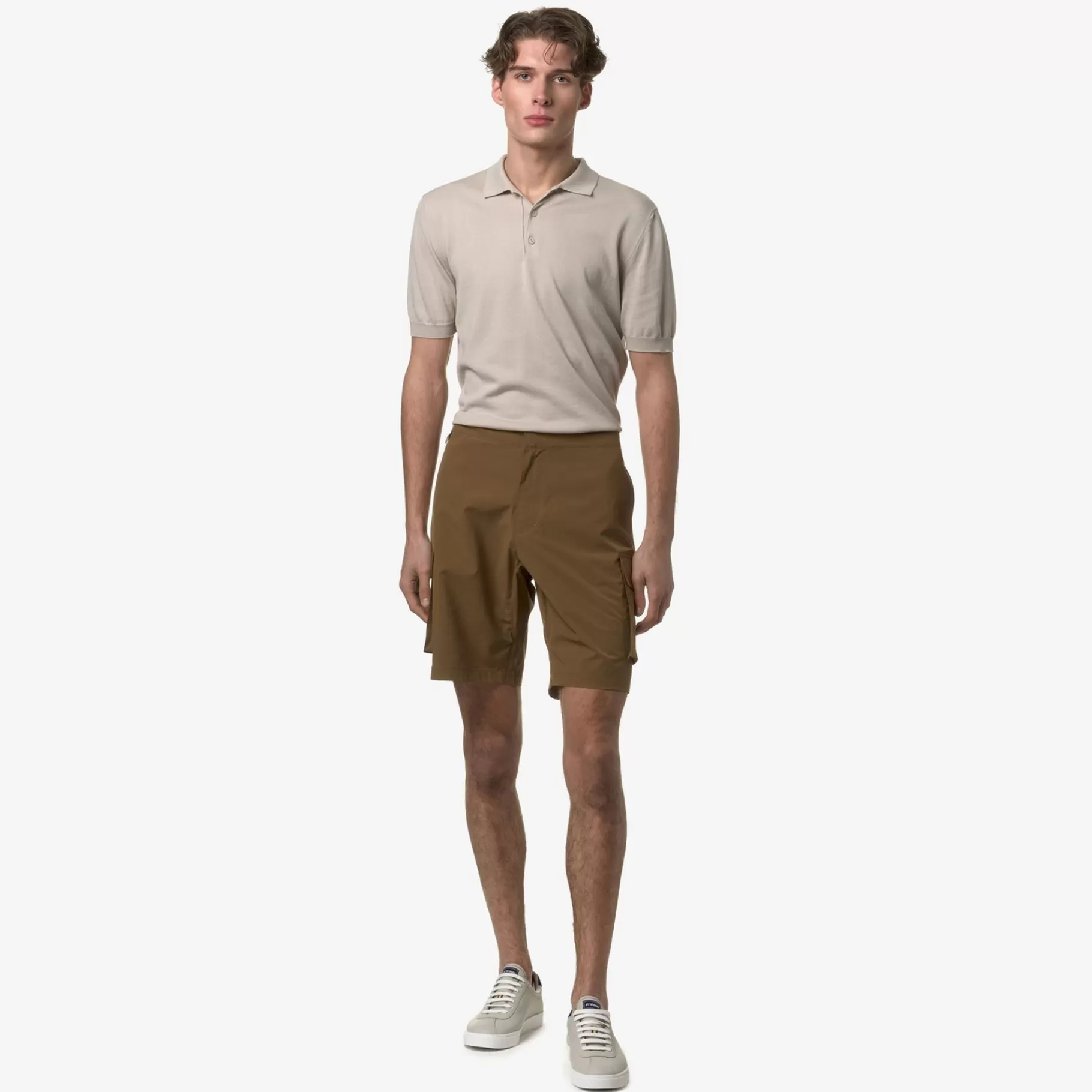 Shorts*K-WAY Bastyel - Shorts - Cargo - Man - Brown Corda