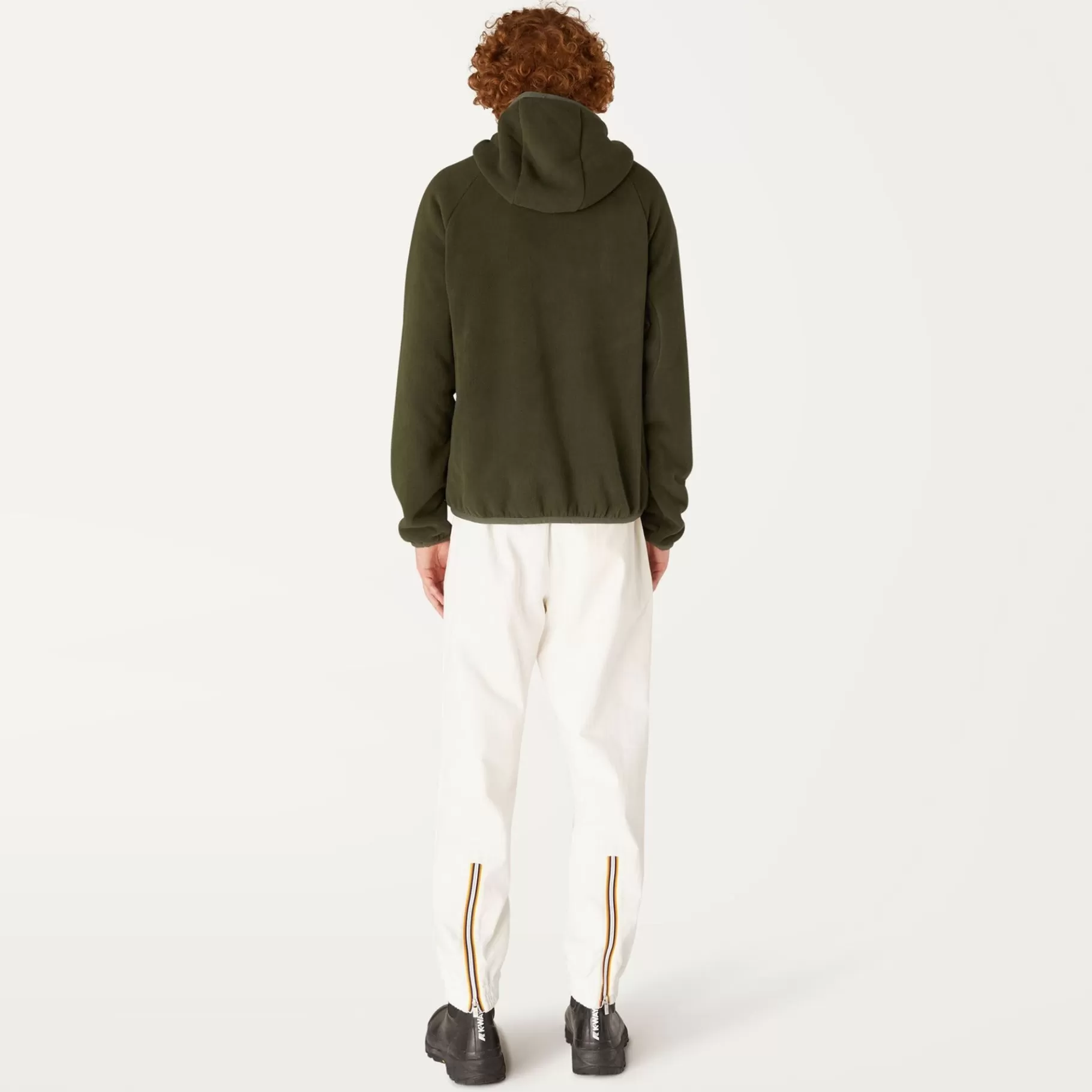 Hoodies And Sweaters*K-WAY Beau St Fur Bonded - Fleece - Jacket - Unisex - Green Blackish- Grey Smk