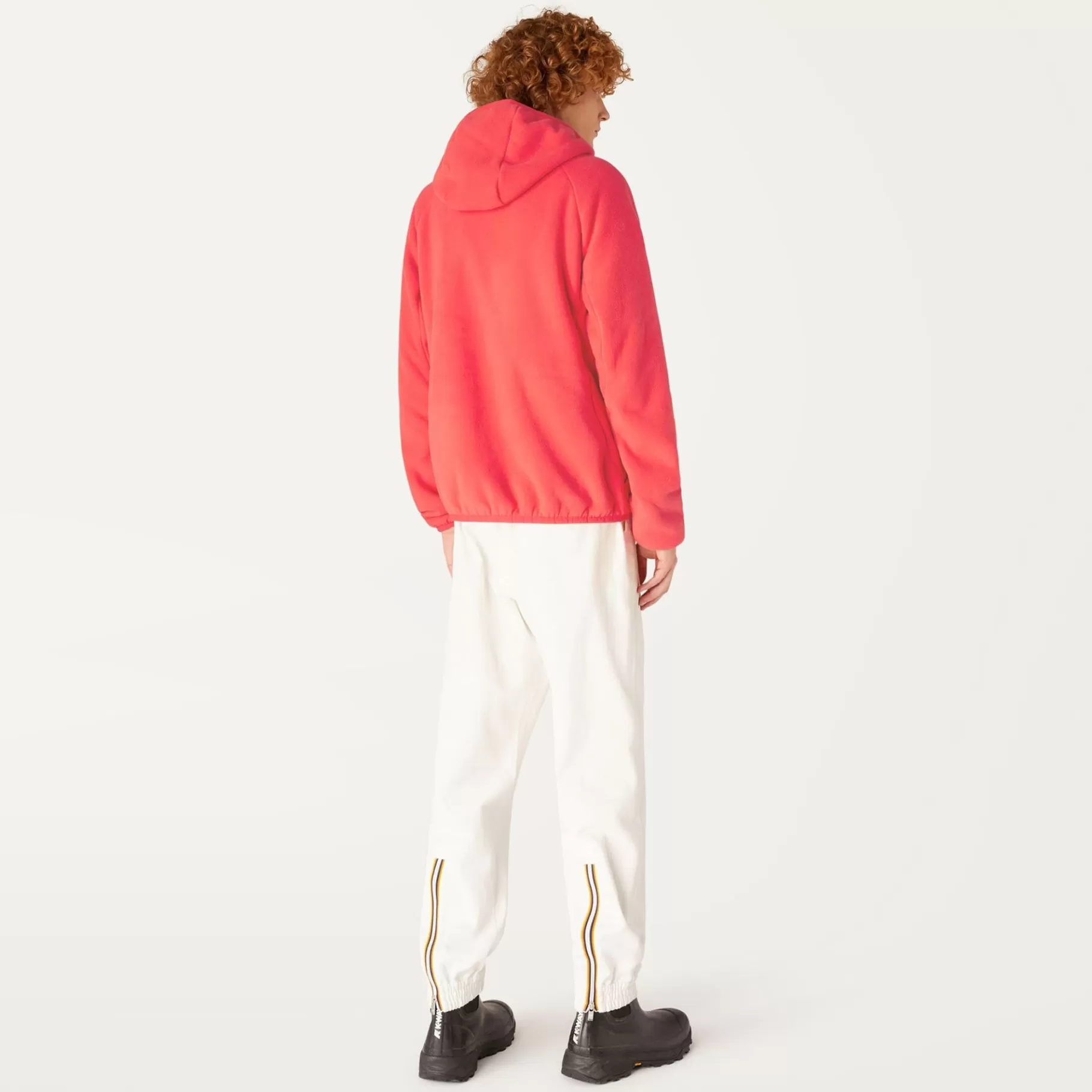 Hoodies And Sweaters*K-WAY Beau St Fur Bonded - Fleece - Jacket - Unisex - Red- Grey Smk