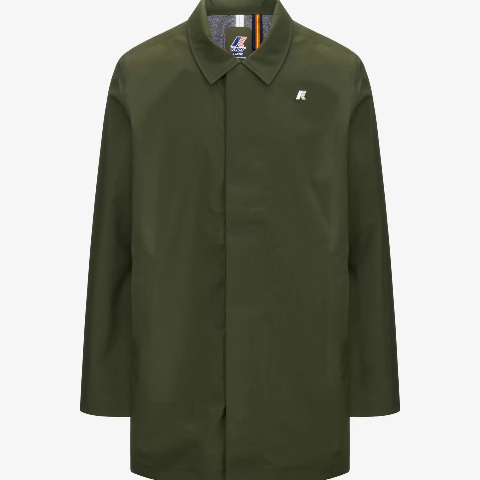 Coats And Long Jackets*K-WAY Benny Bonded Jersey - Jackets - 3/4 Length - Man - Green Cypress