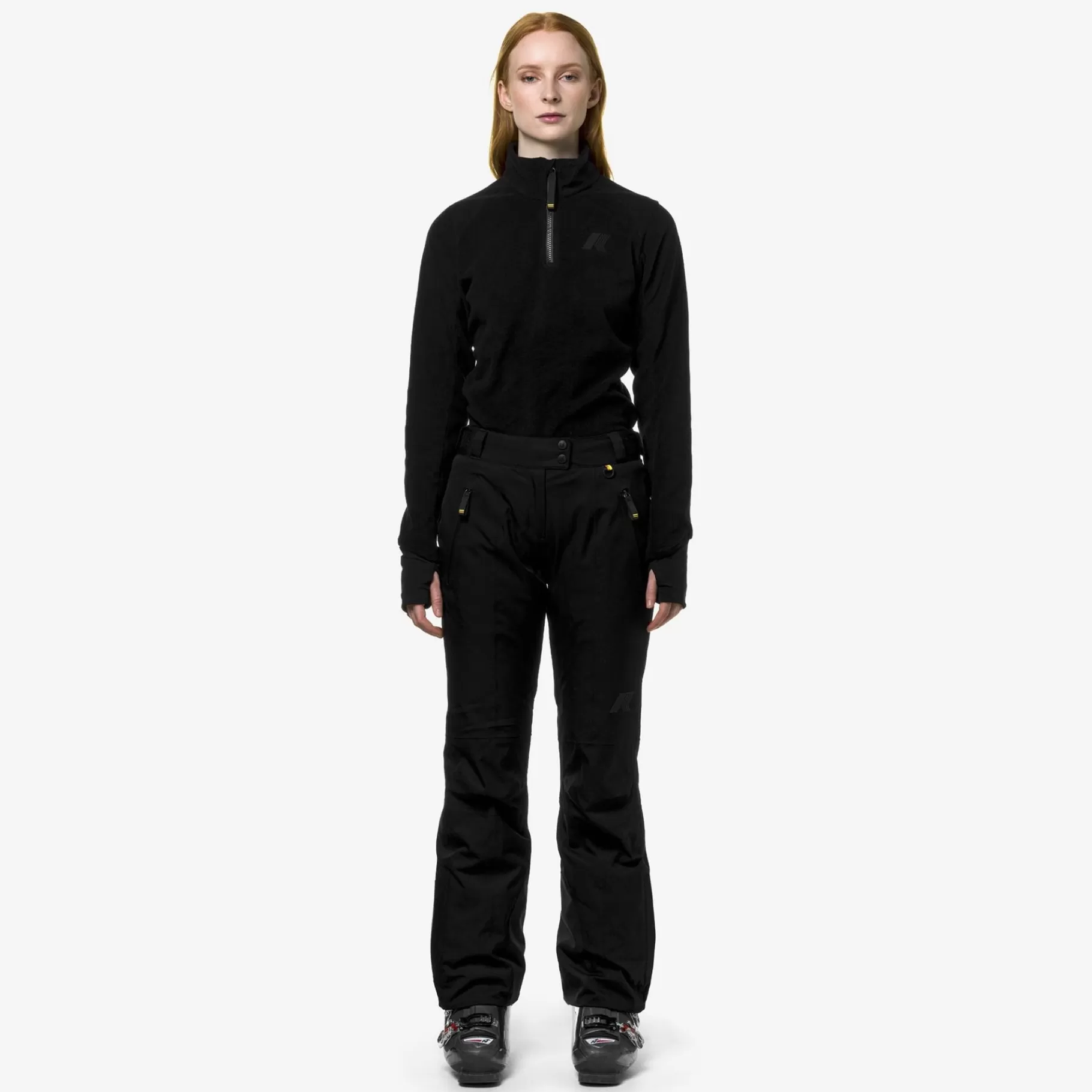 Trousers*K-WAY Bonneval Micro Twill 2 Layers - Pants - Sport Trousers - Woman - Black Pure