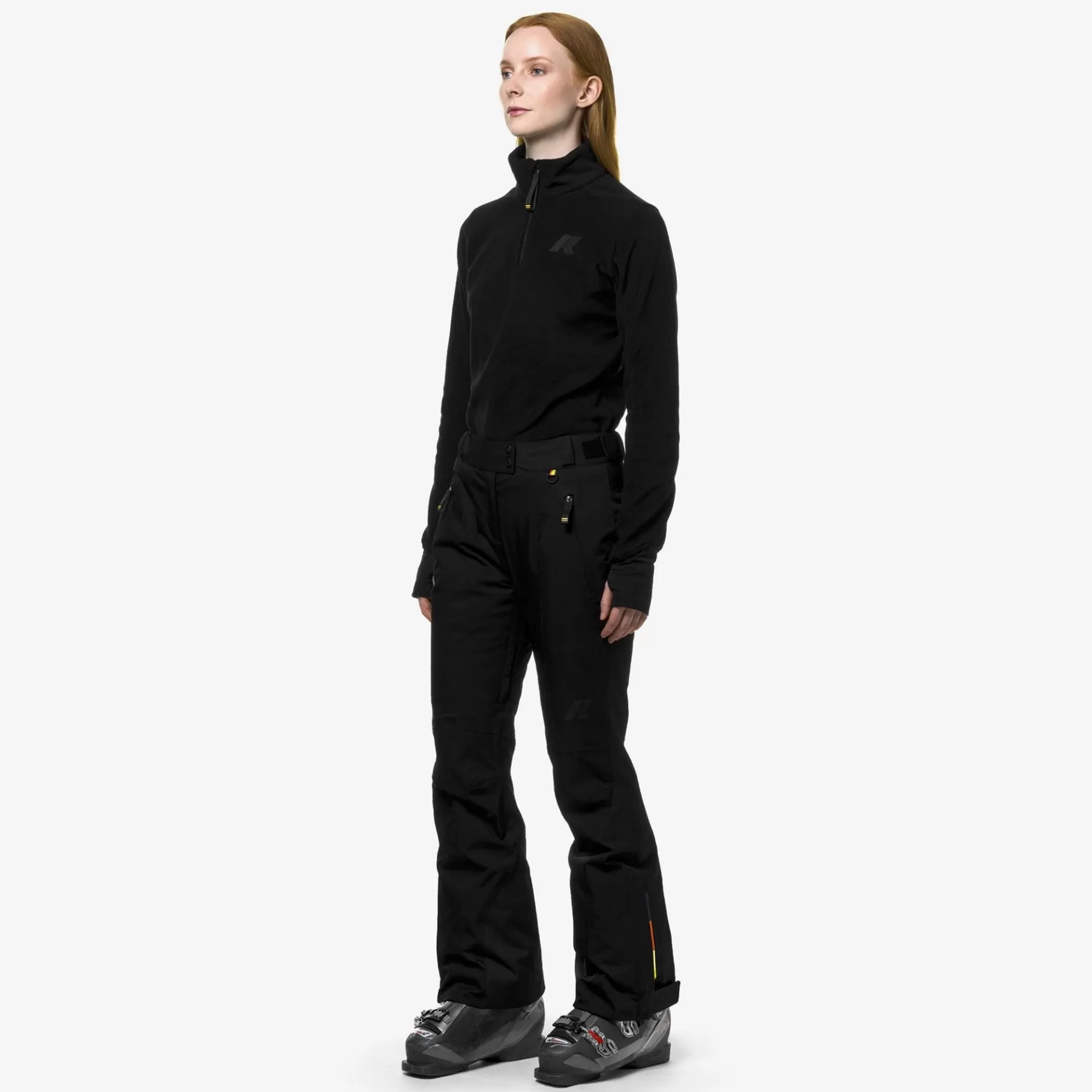 Trousers*K-WAY Bonneval Micro Twill 2 Layers - Pants - Sport Trousers - Woman - Black Pure
