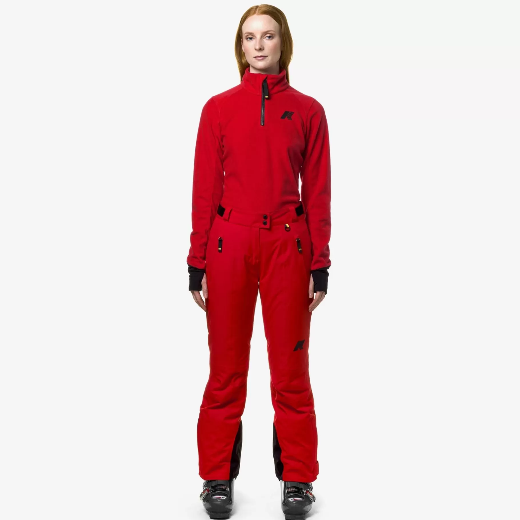 Trousers*K-WAY Bonneval Micro Twill 2 Layers - Pants - Sport Trousers - Woman - Red