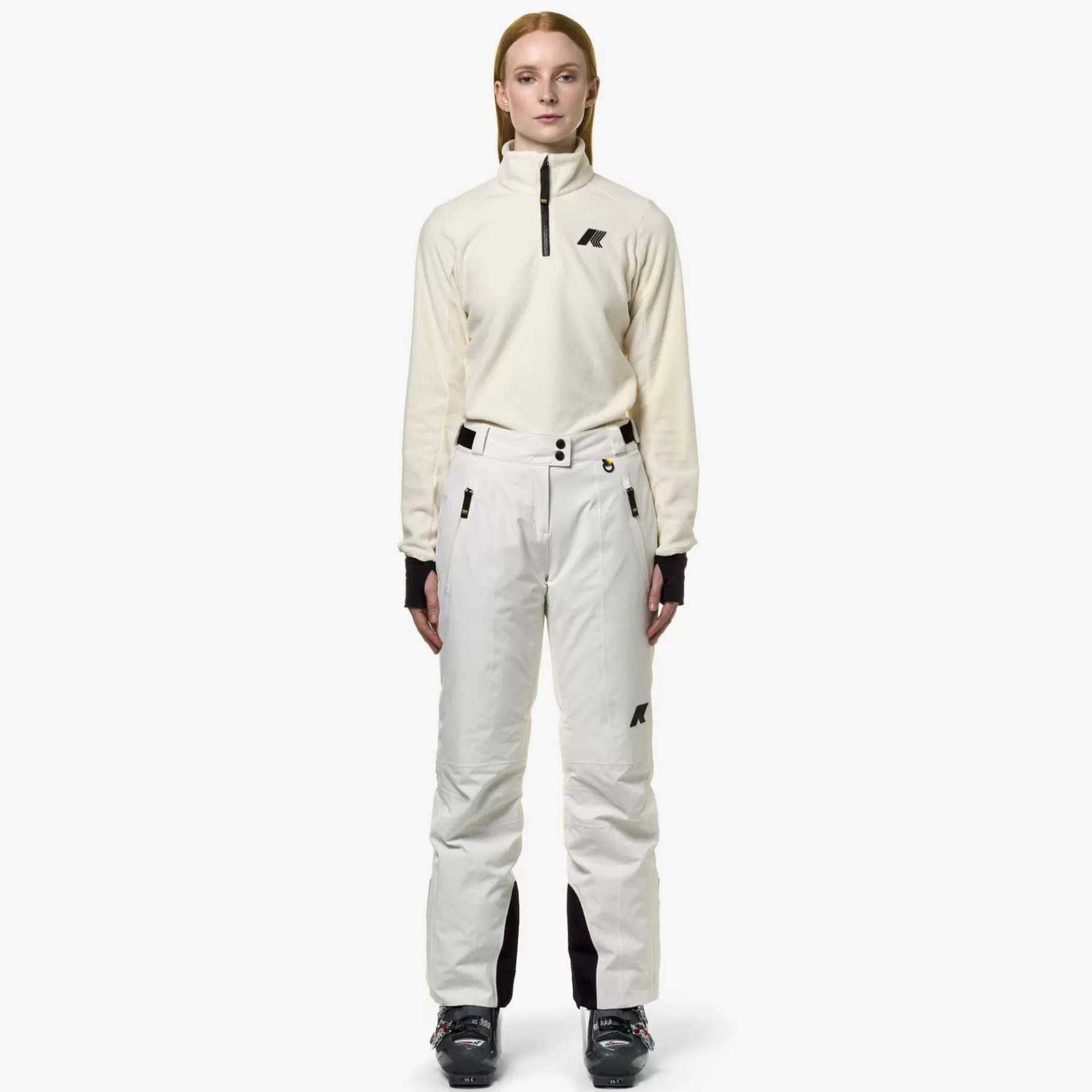 Trousers*K-WAY Bonneval Micro Twill 2 Layers - Pants - Sport Trousers - Woman - White Gardenia