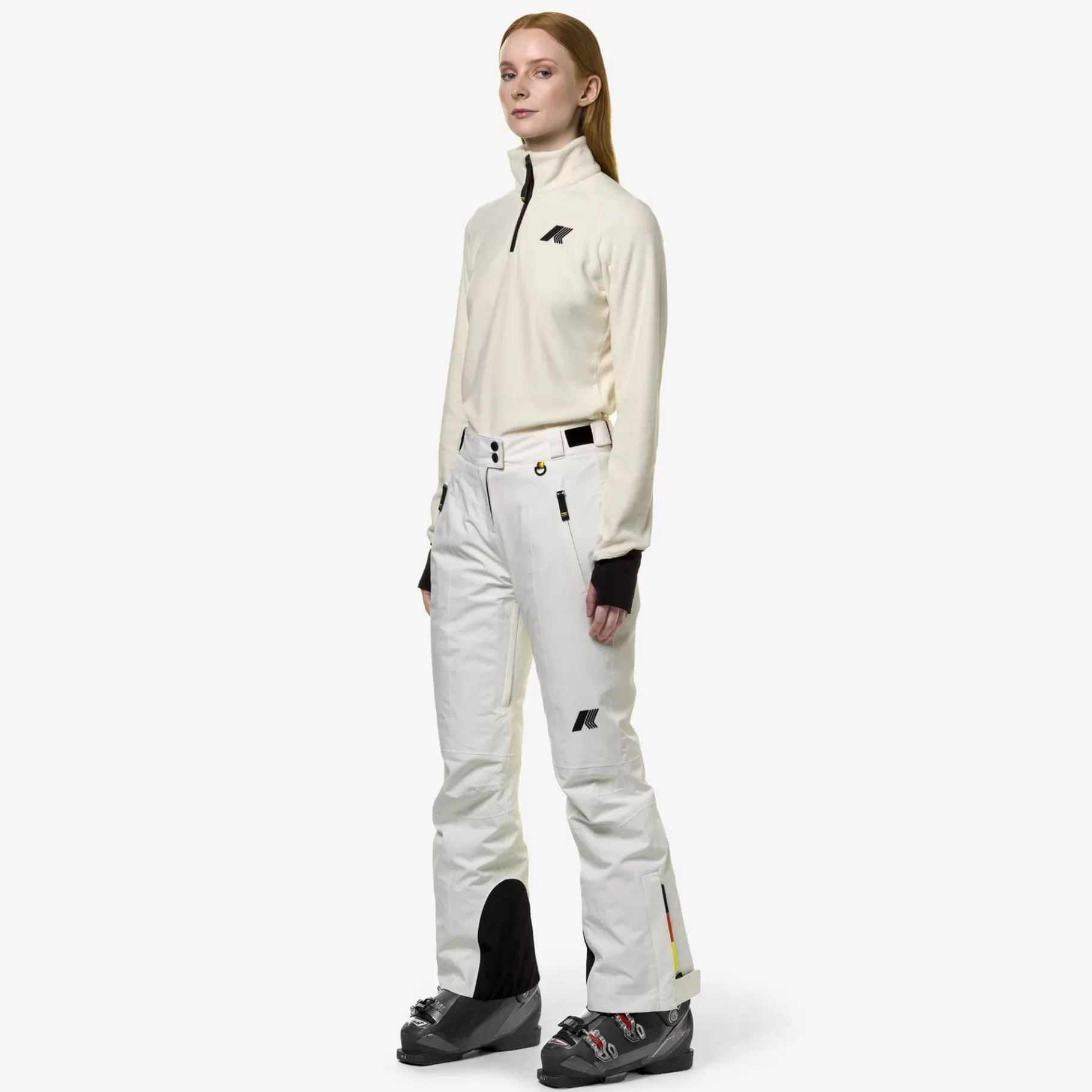 Trousers*K-WAY Bonneval Micro Twill 2 Layers - Pants - Sport Trousers - Woman - White Gardenia