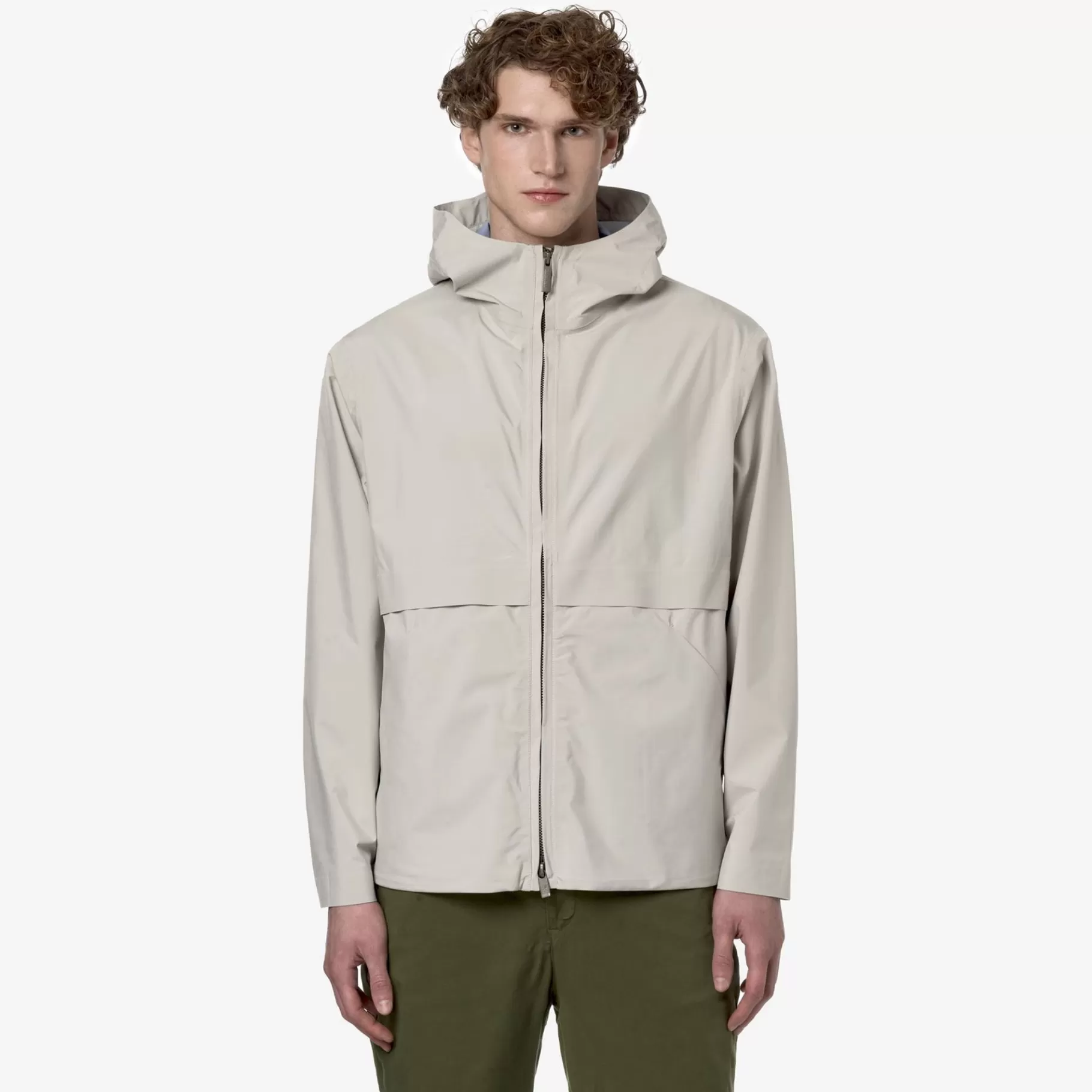 Coats And Long Jackets*K-WAY Claudel Clean Look 3L - Jackets - Mid - Man - Beige L-Blue F