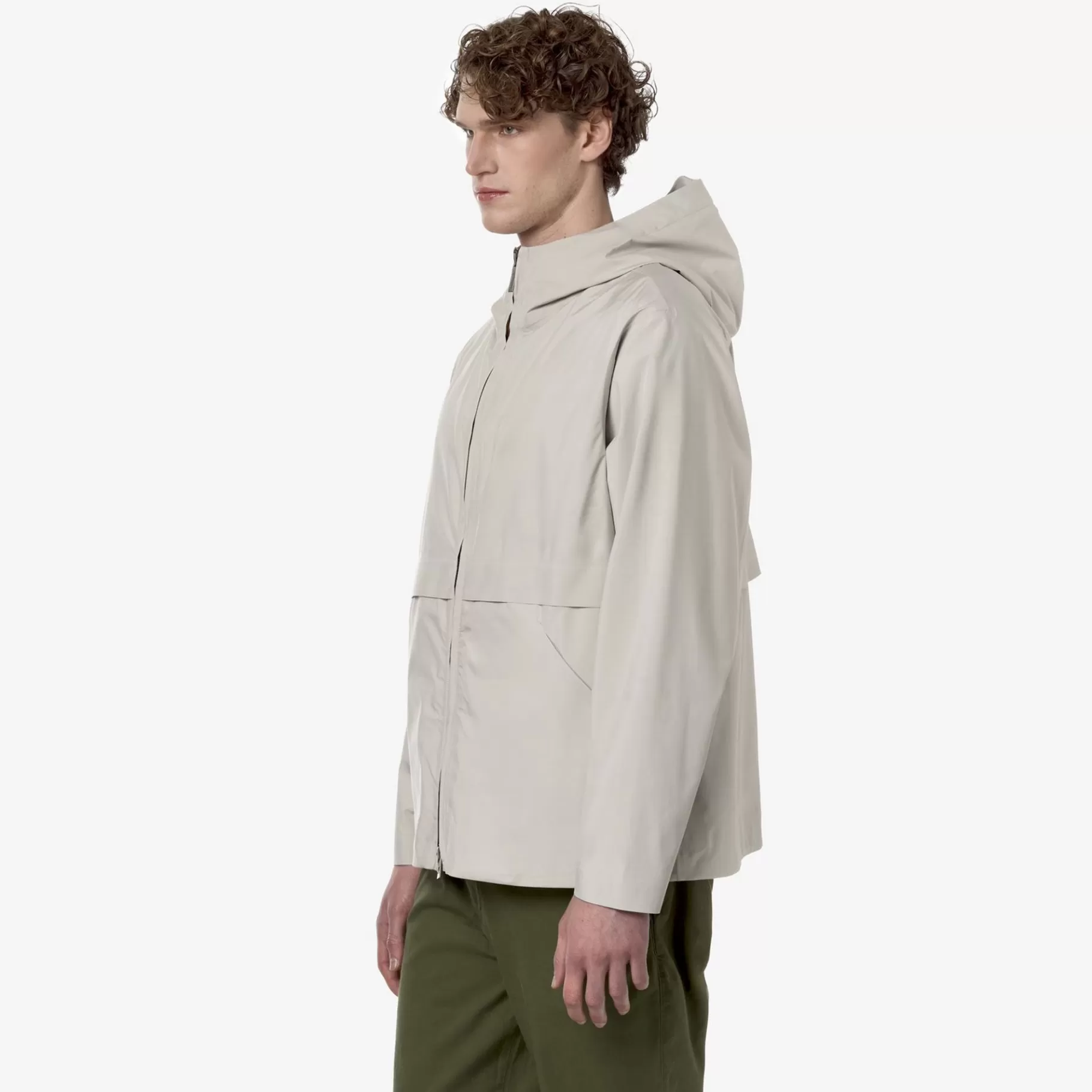 Coats And Long Jackets*K-WAY Claudel Clean Look 3L - Jackets - Mid - Man - Beige L-Blue F