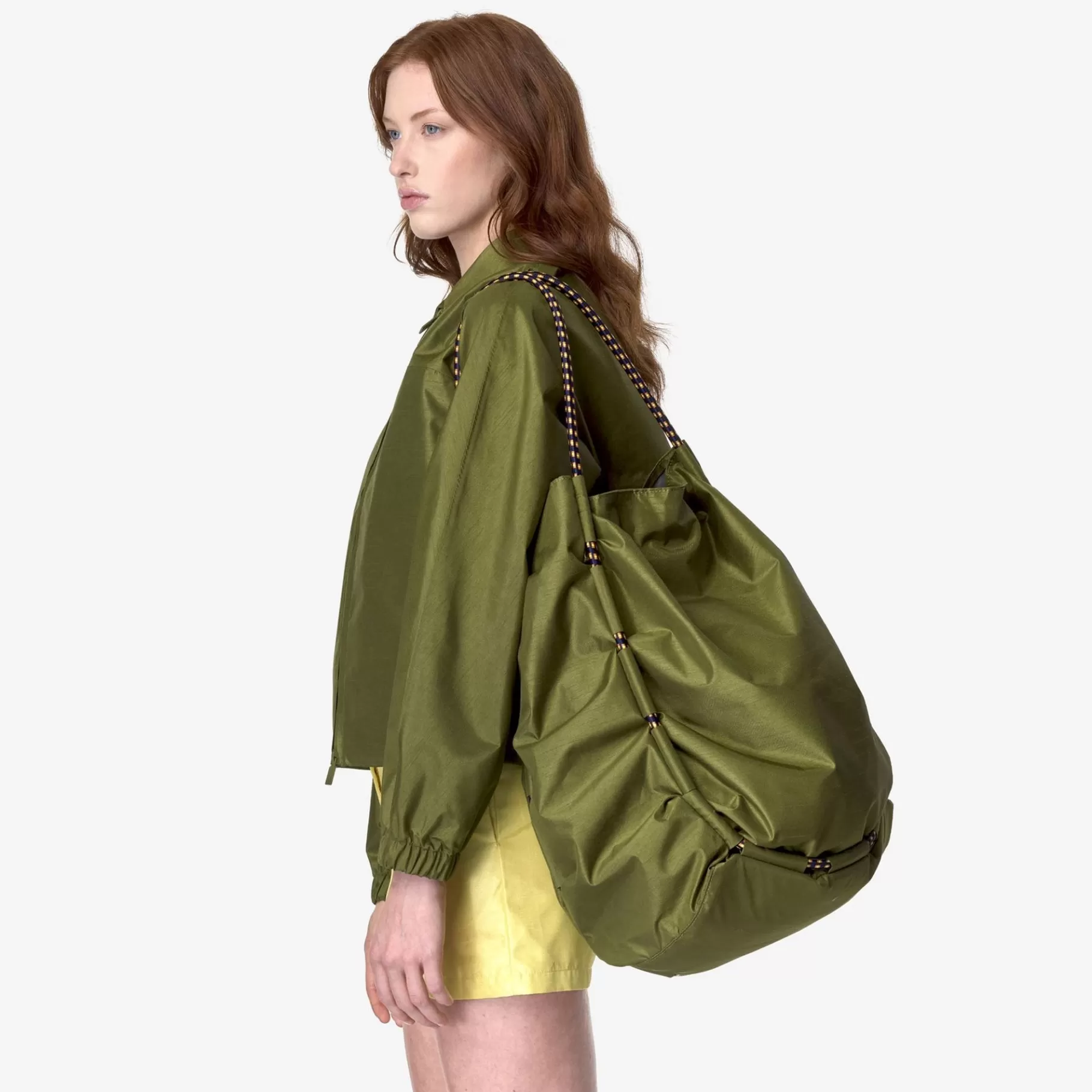 Bags And Duffle Bags*K-WAY Colinne - Bags - Shoulder Bag - Unisex - Green Sphagnum Shantung