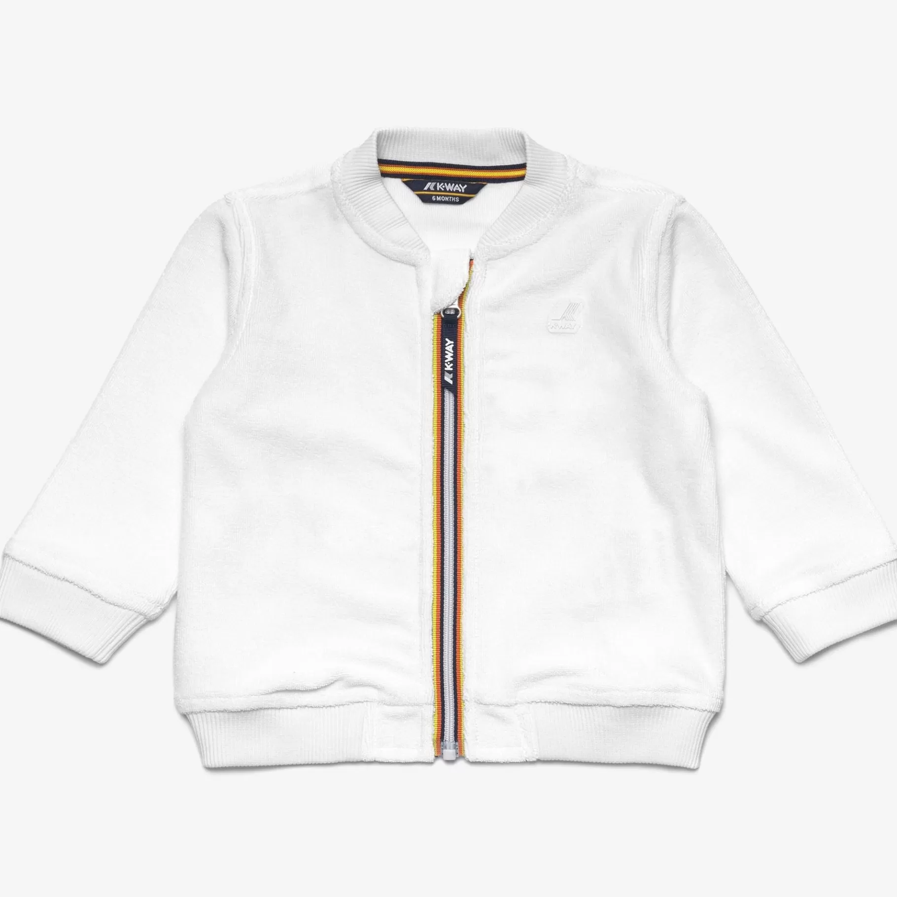 Hoodies And Sweaters*K-WAY E. Amaurice Sponge - Fleece - Jacket - Kid Unisex - White