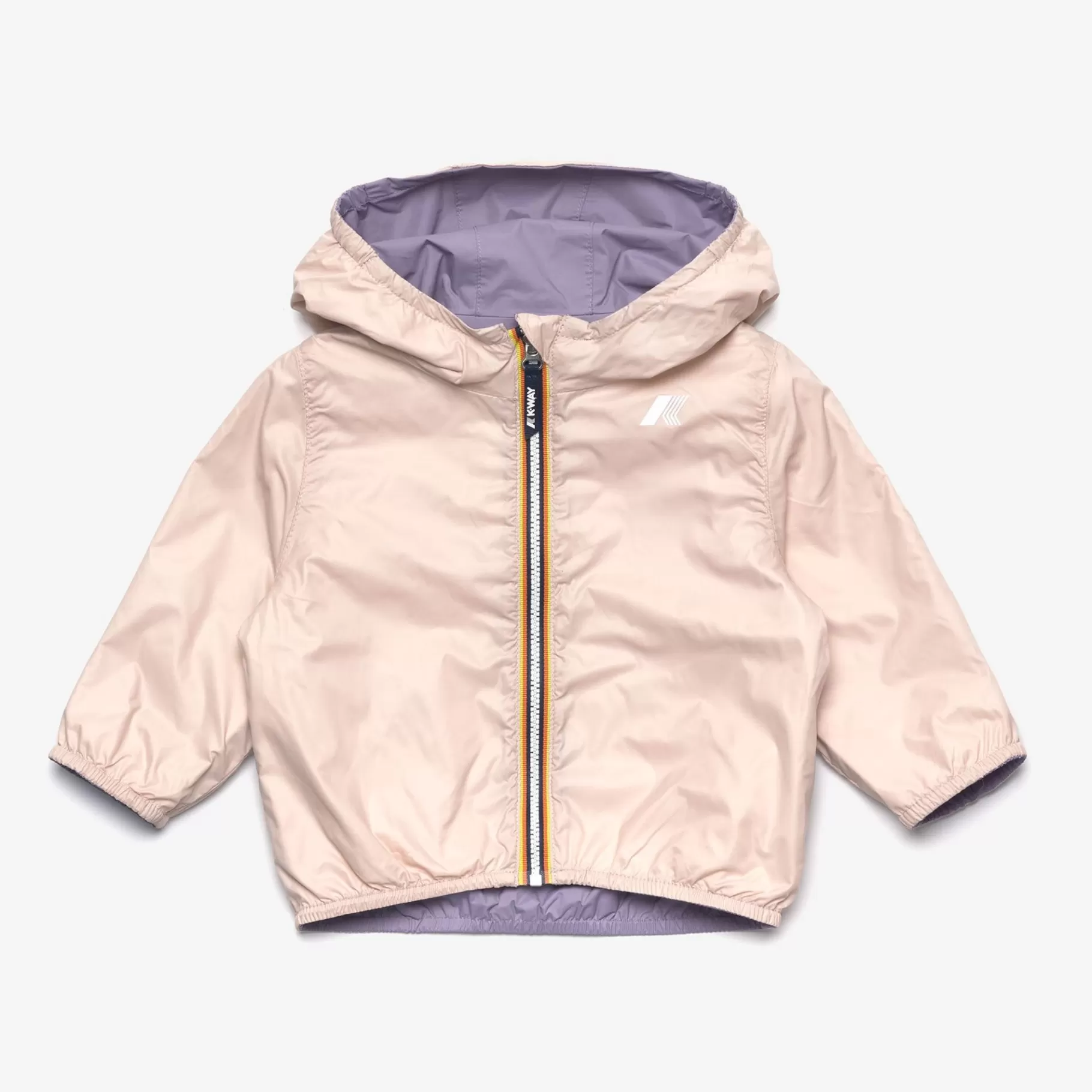 Short Jackets*K-WAY E. Jake Plus.2 Reversible - Jackets - Short - Kid Unisex - Violet Glicine-Pink Gardenia
