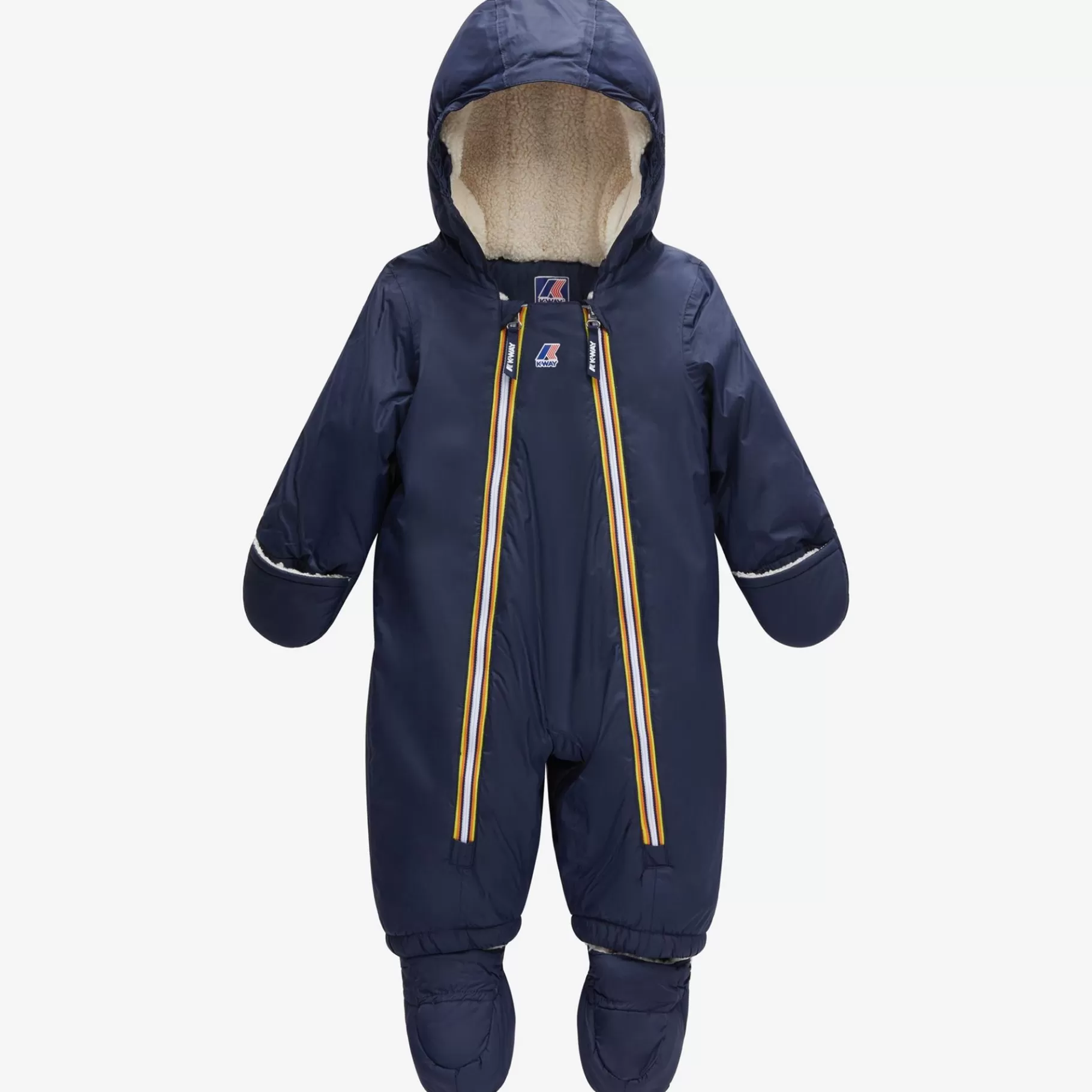 Snowsuits*K-WAY E. Le Vrai 3.0 Snotty Orsetto - Sport Suits - Tracksuit - Kid Unisex - Ecru-Blue Depht