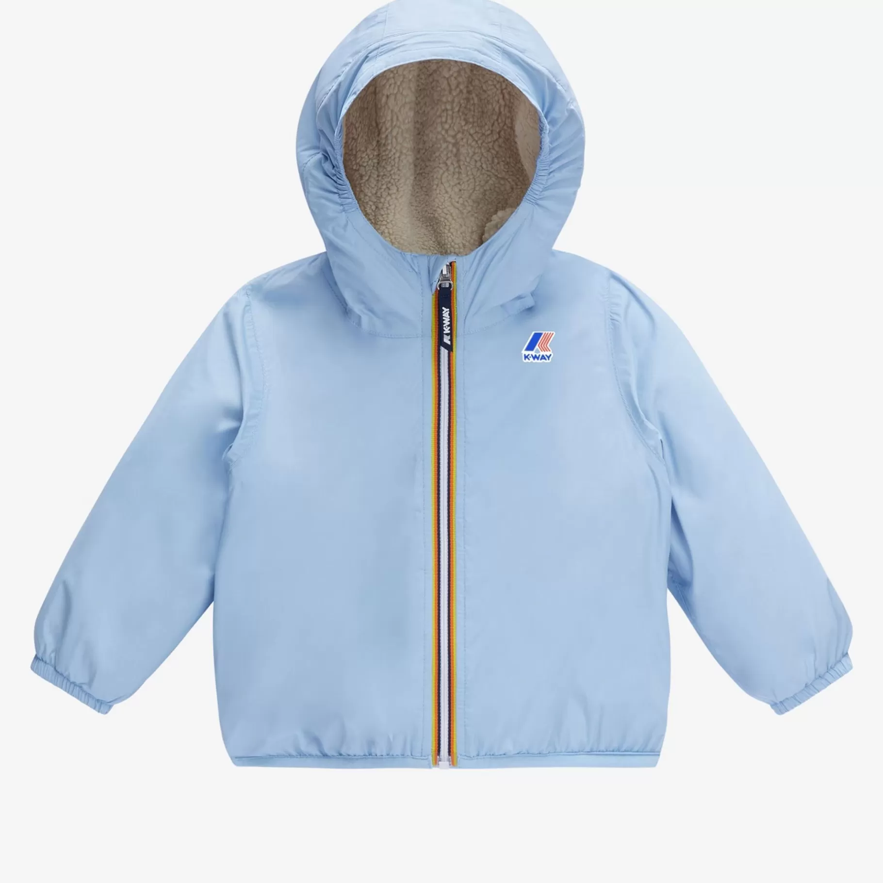 Coats And Long Jackets*K-WAY E. Le Vrai 3.0Claudine Orsetto - Jackets - Mid - Kid Unisex - Ecru-Azure Lt Marine