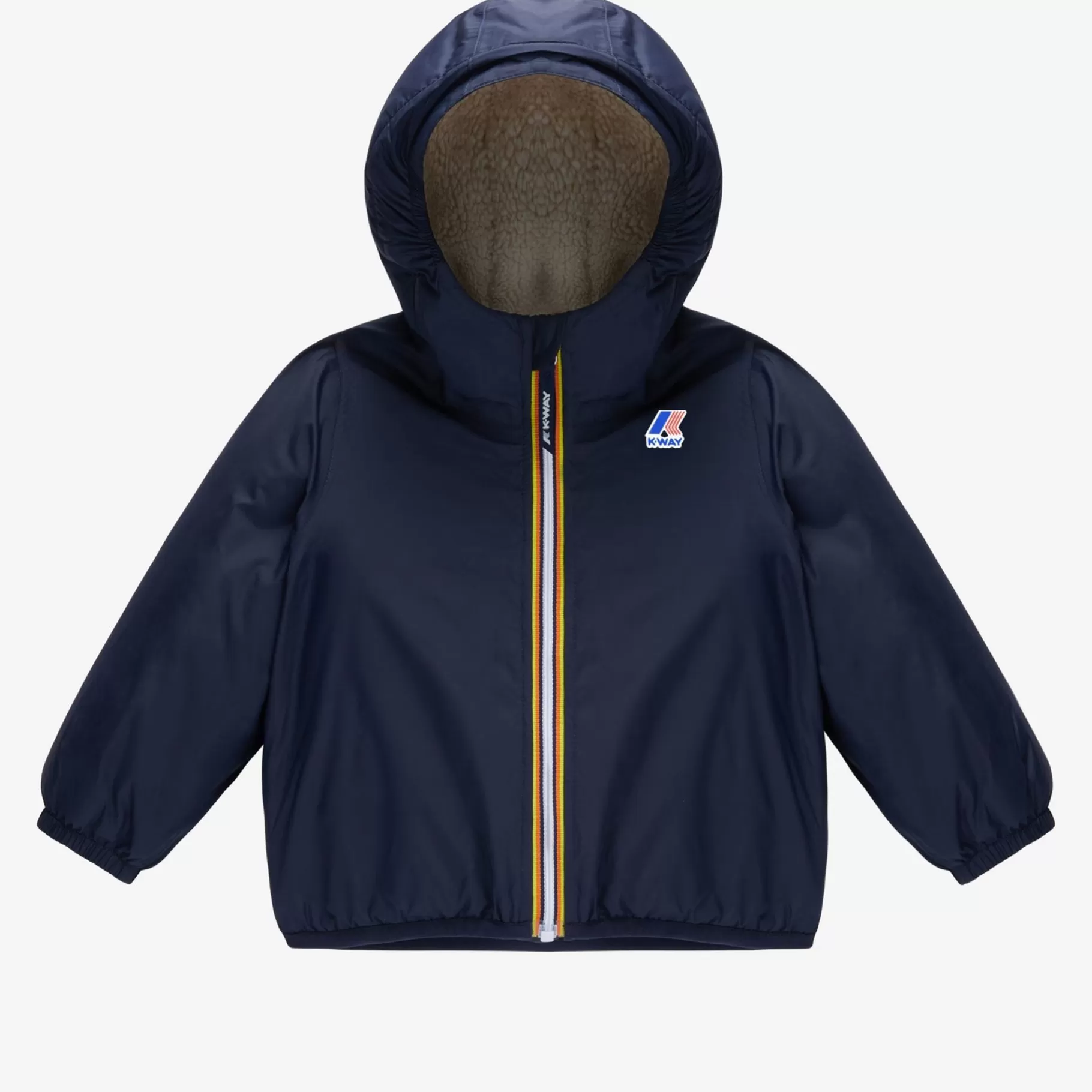 Le Vrai Classic*K-WAY E. Le Vrai 3.0Claudine Orsetto - Jackets - Mid - Kid Unisex - Ecru-Blue Depht