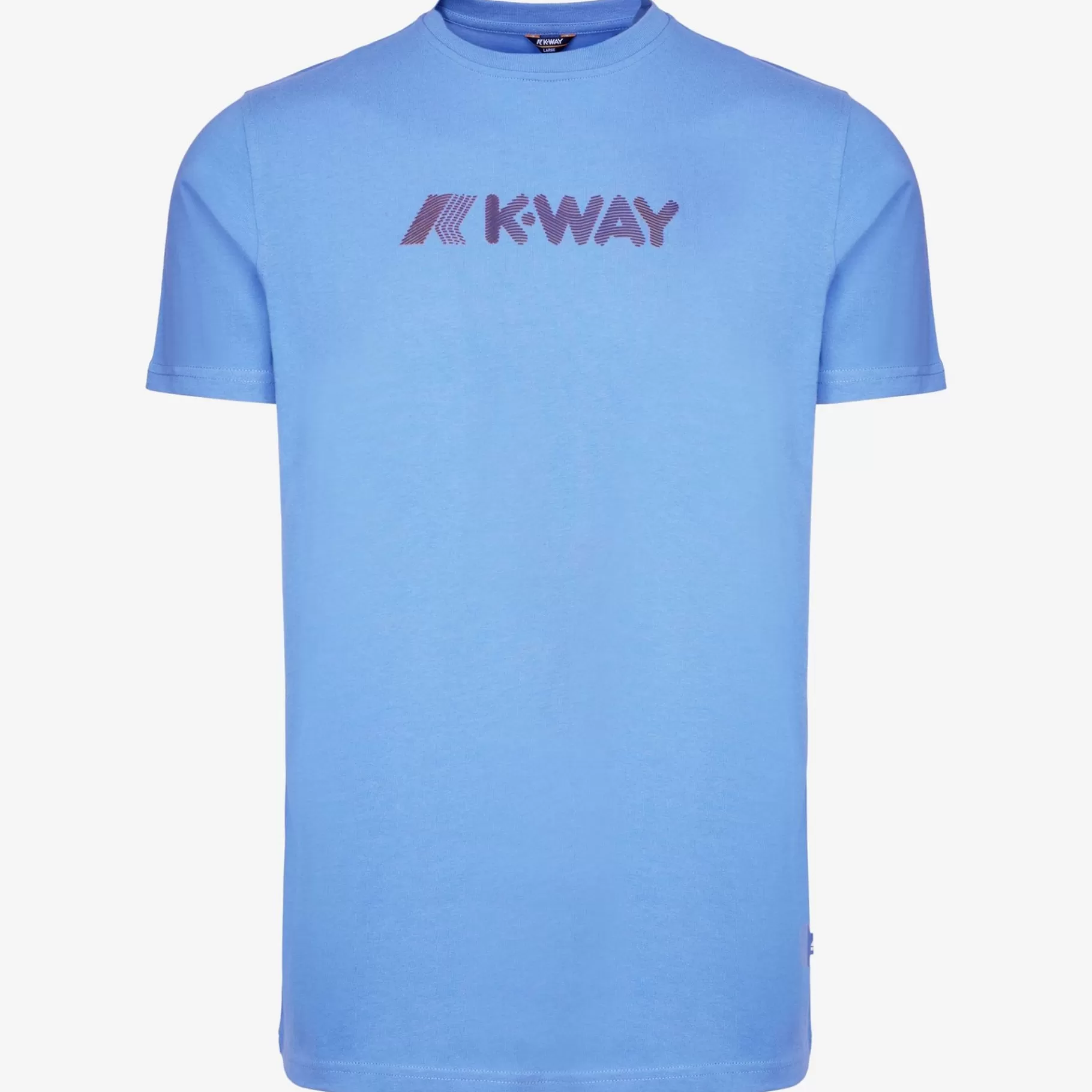 T-Shirt*K-WAY Elliot 3D Stripes Logo - T-Shirtstop - T-Shirt - Man - Blue Ultramarine