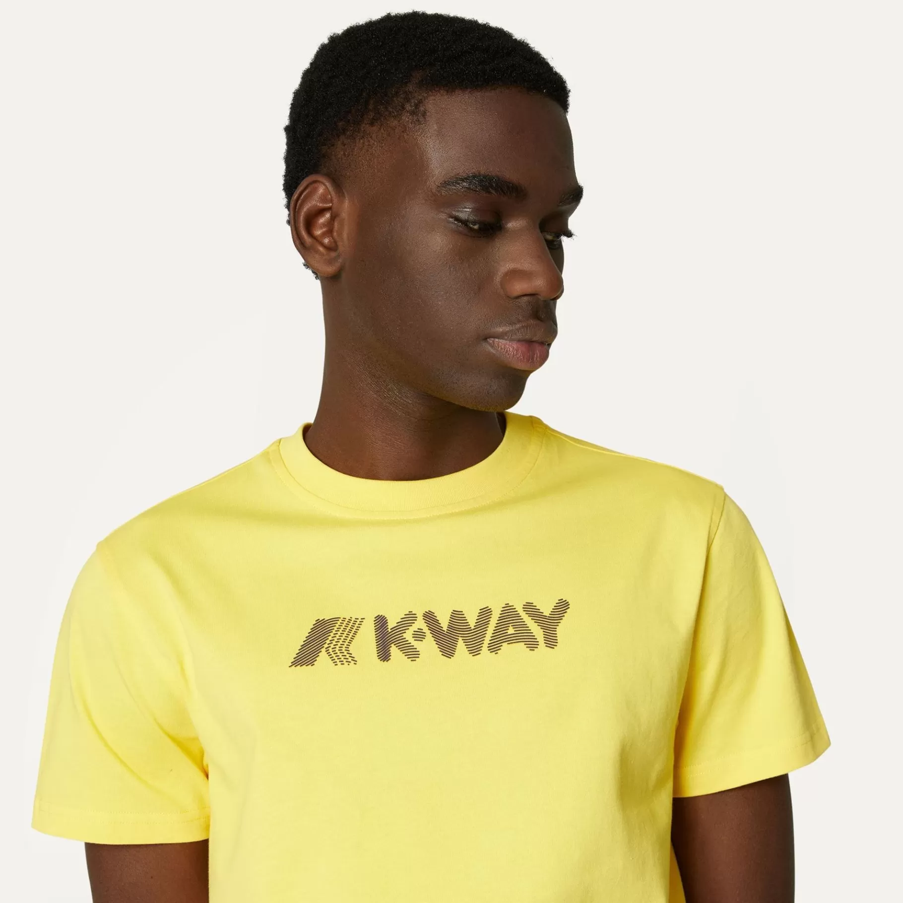 T-Shirt*K-WAY Elliot 3D Stripes Logo - T-Shirtstop - T-Shirt - Man - Yellow Sunstruck