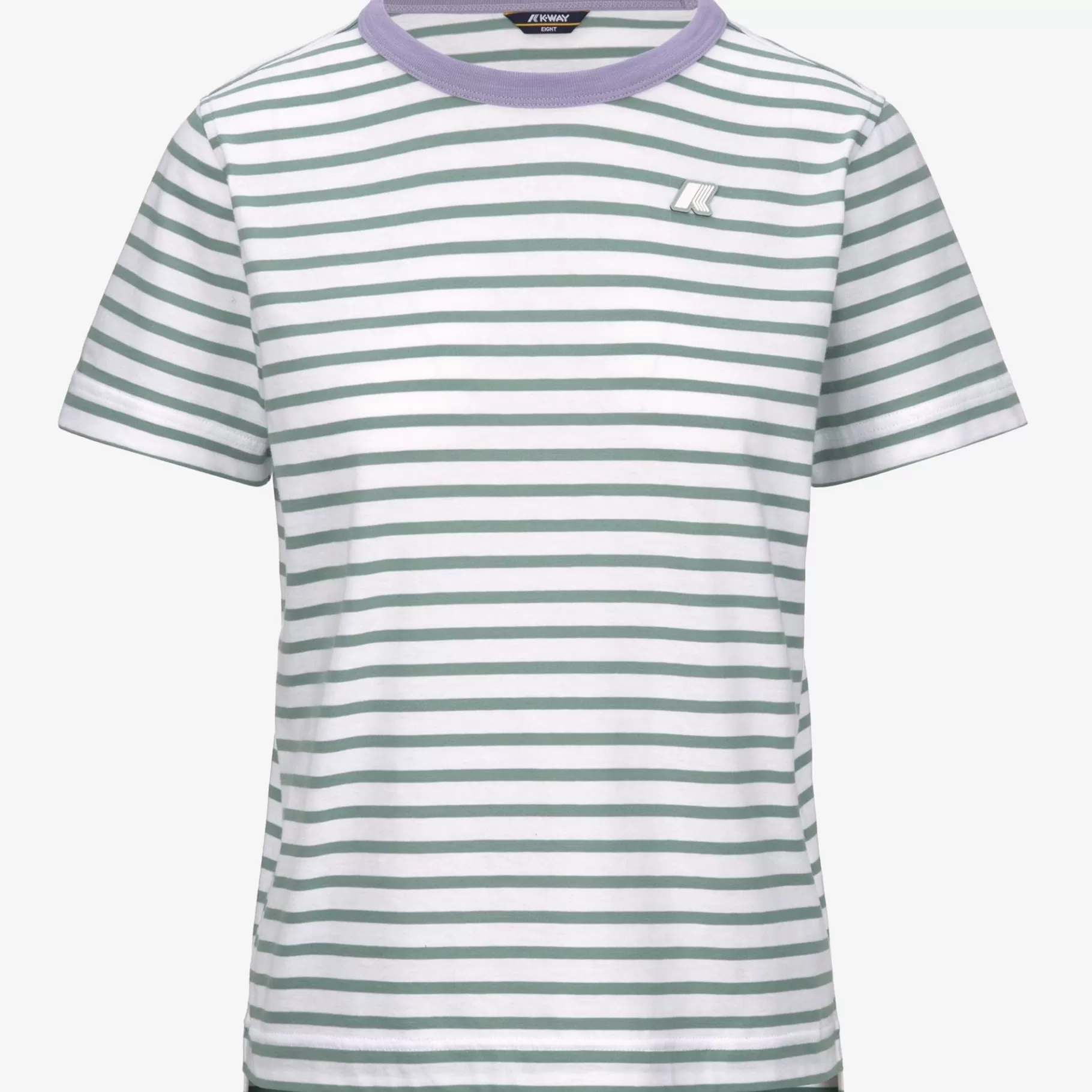 T-Shirt*K-WAY Emeli Stripes - T-Shirtstop - T-Shirt - Woman - White-Green M-Violet G