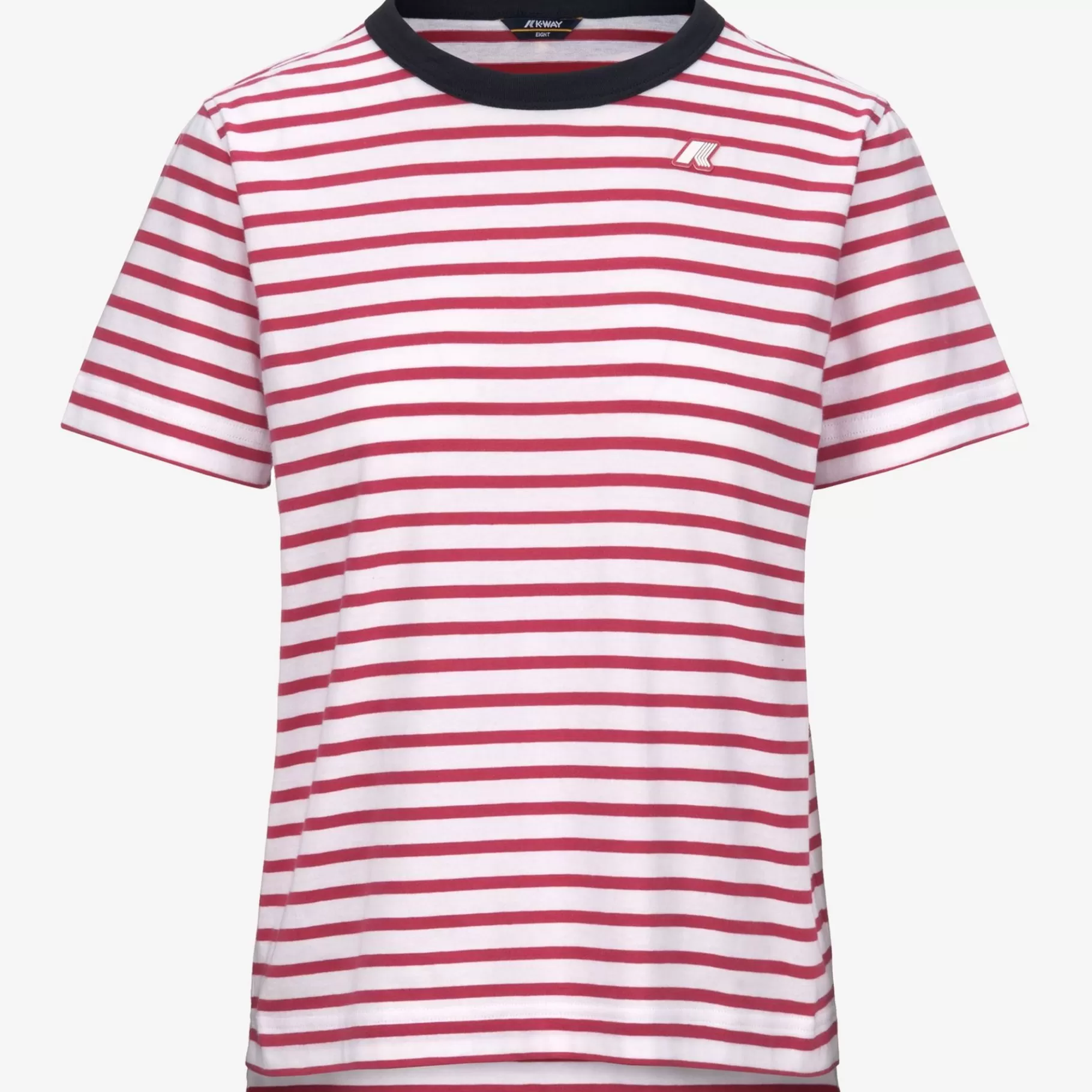 T-Shirt*K-WAY Emeli Stripes - T-Shirtstop - T-Shirt - Woman - White-Pink D-Blue