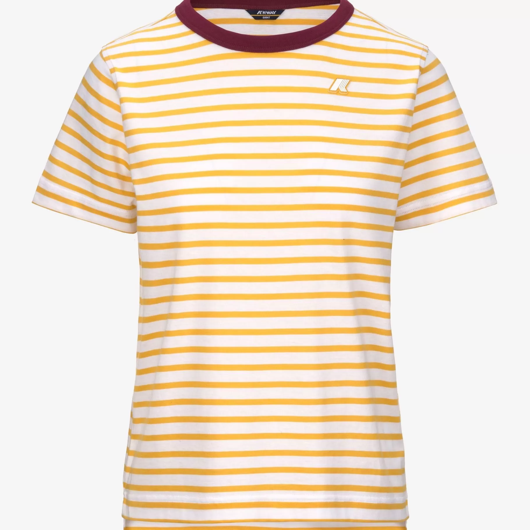 T-Shirt*K-WAY Emeli Stripes - T-Shirtstop - T-Shirt - Woman - White-Yellow-Red