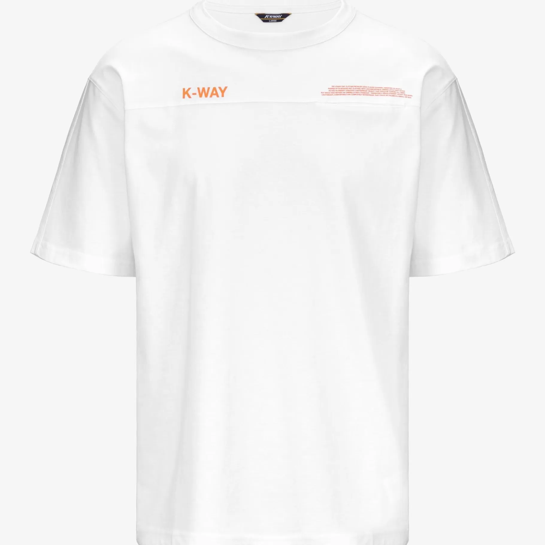 T-Shirt*K-WAY Fantome Lettering - Pocket - T-Shirtstop - T-Shirt - Man - White-Orange Md