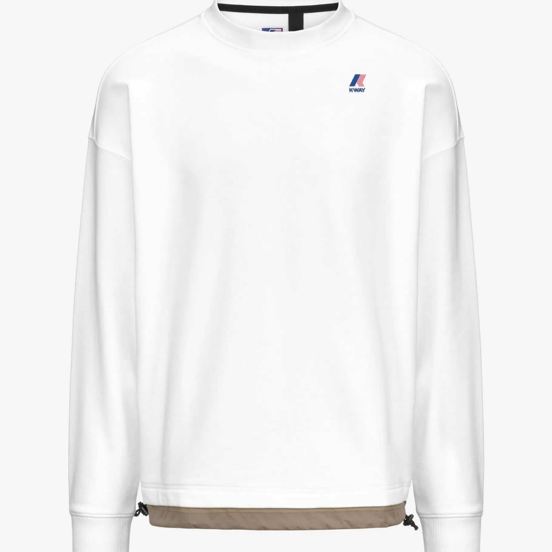 Hoodies And Sweaters*K-WAY Florentin Nylon Pc - Fleece - Jumper - Unisex - White-Beige Taupe