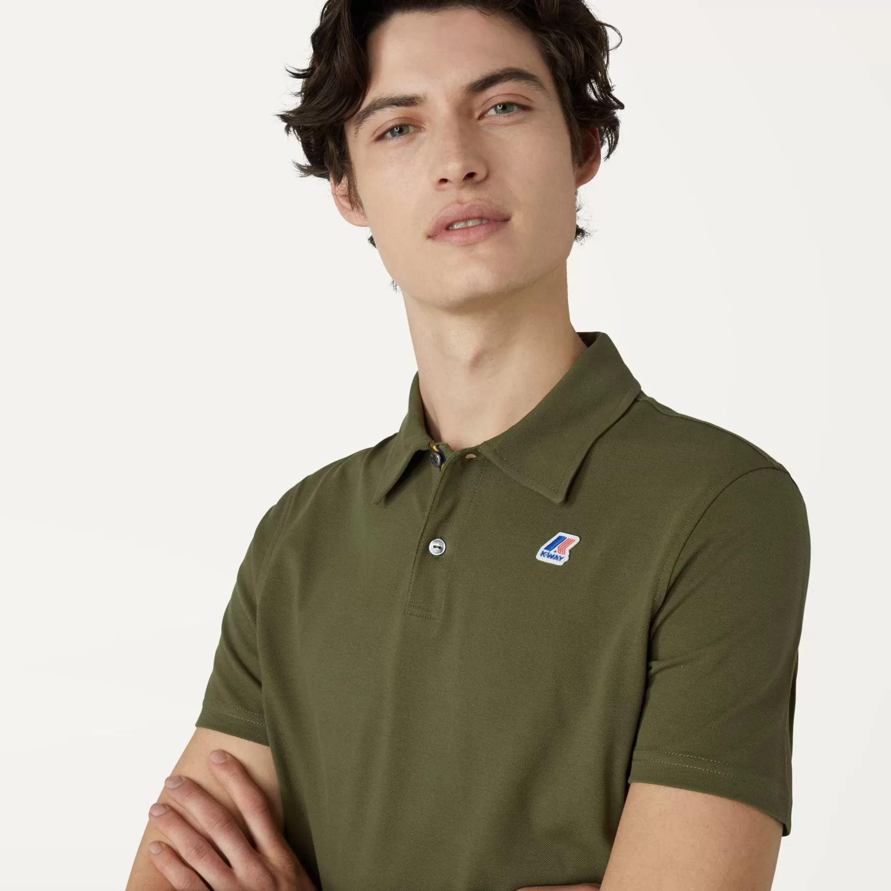 Polo Shirts*K-WAY Gregoire Tape - Polo Shirts - Polo - Man - Green Military