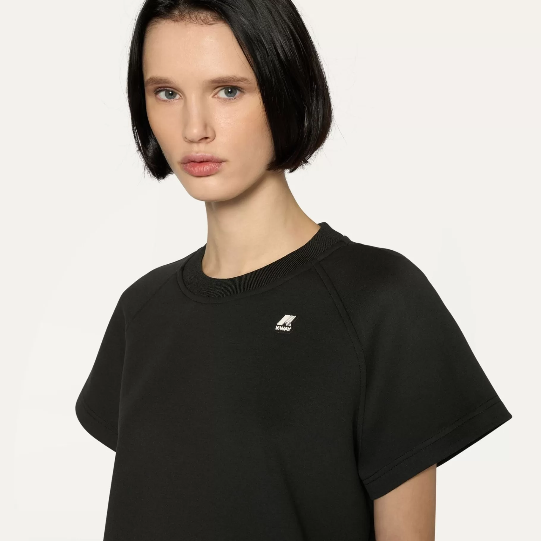 T-Shirt*K-WAY Guendaline Light Spacer - T-Shirtstop - T-Shirt - Woman - Black Pure