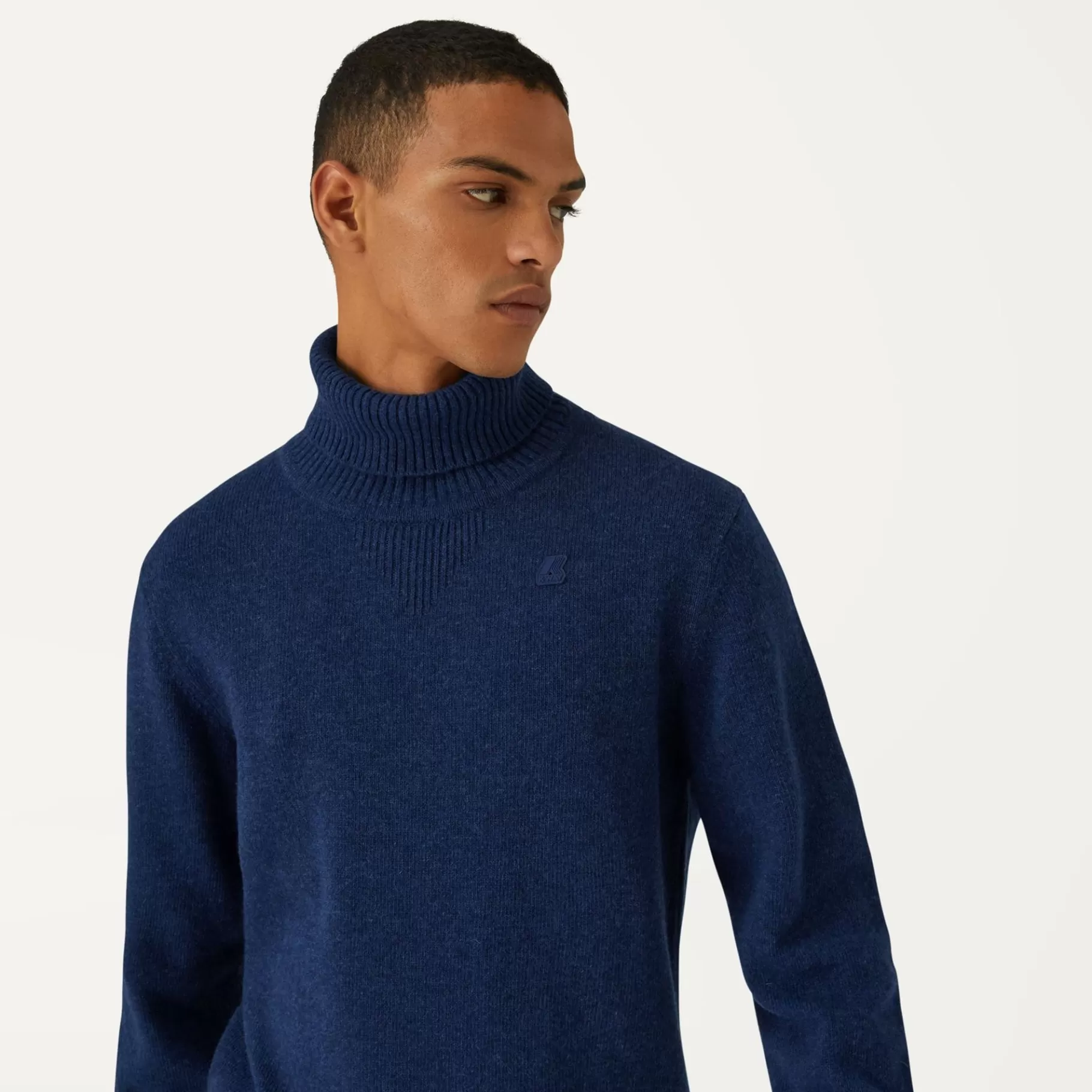 Jumpers & Pullovers*K-WAY Henry Lambswool - Knitwear - Pullover - Man - Blue Medieval