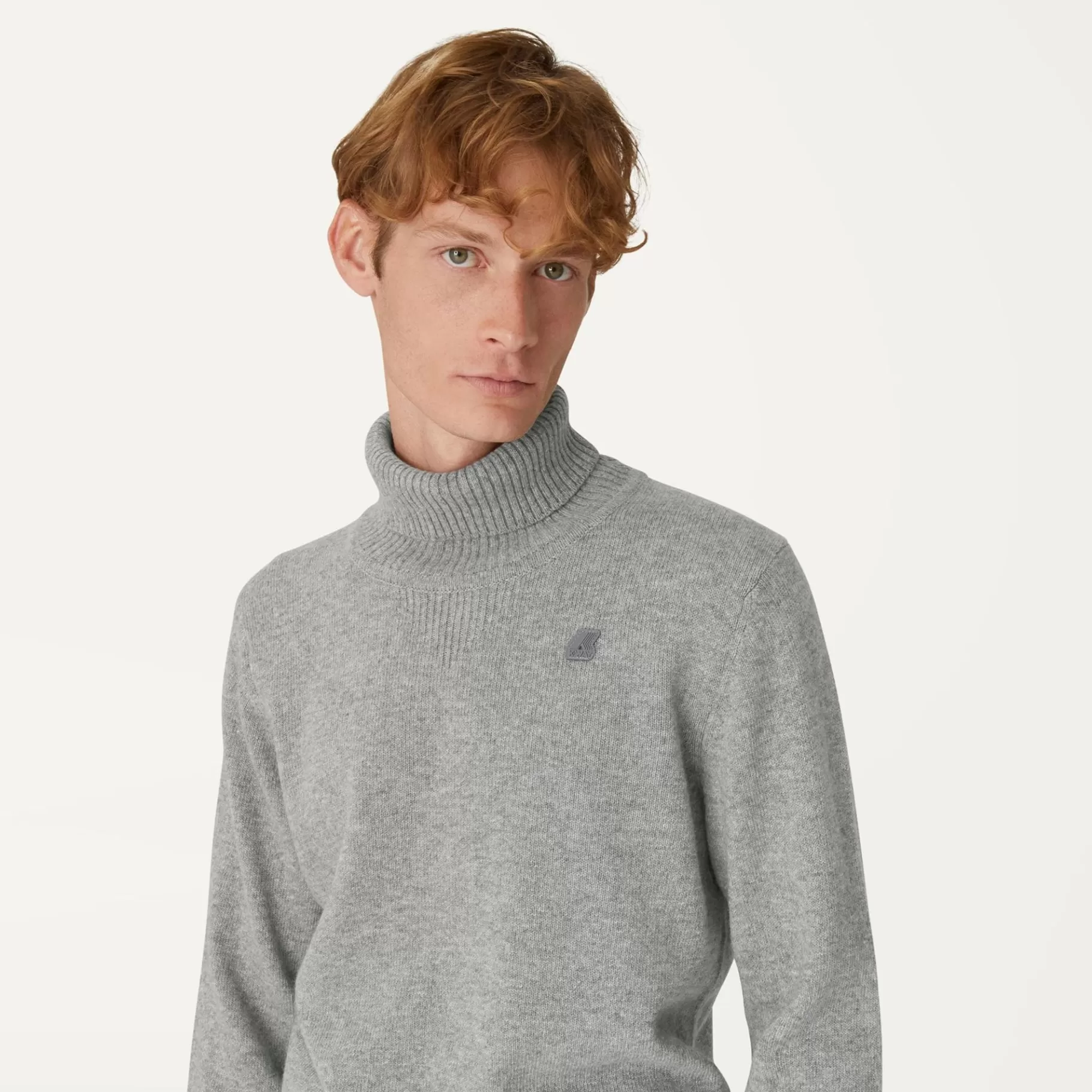 Jumpers & Pullovers*K-WAY Henry Lambswool - Knitwear - Pullover - Man - Grey Md Steel